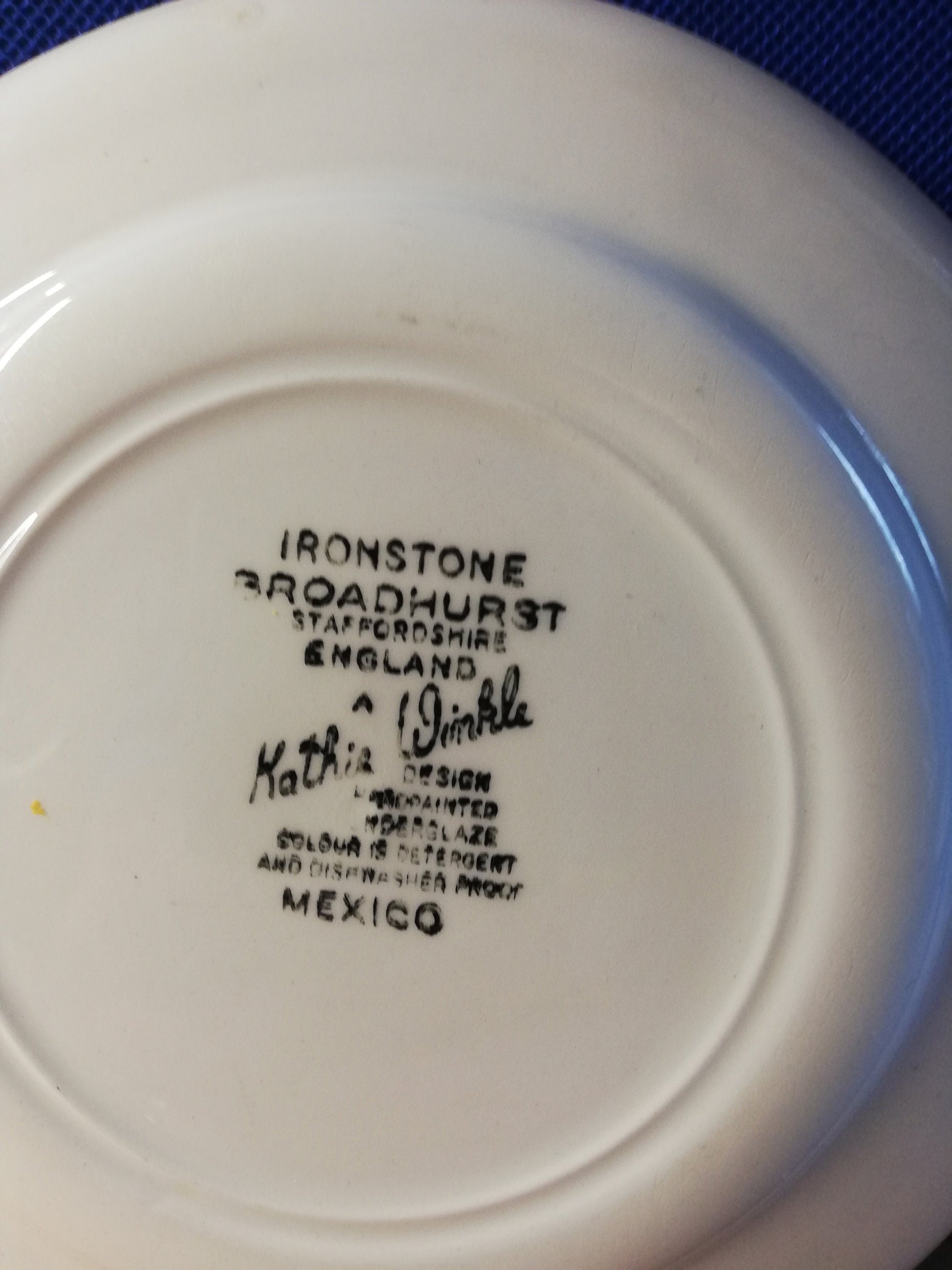 Broadhurst Kathie Winkle dinner and side plate