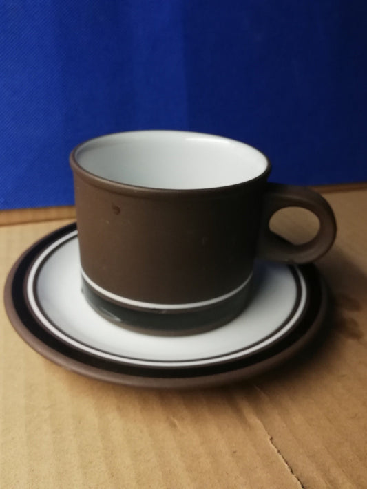 Hornsea pottery contrast cup and saucer