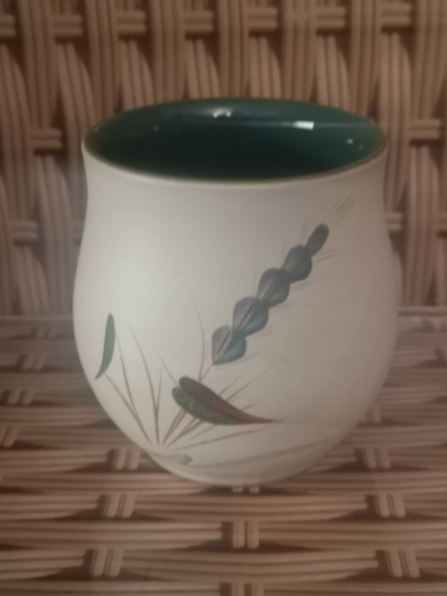 Denby pottery 'Greenwheat' jam pot with lid