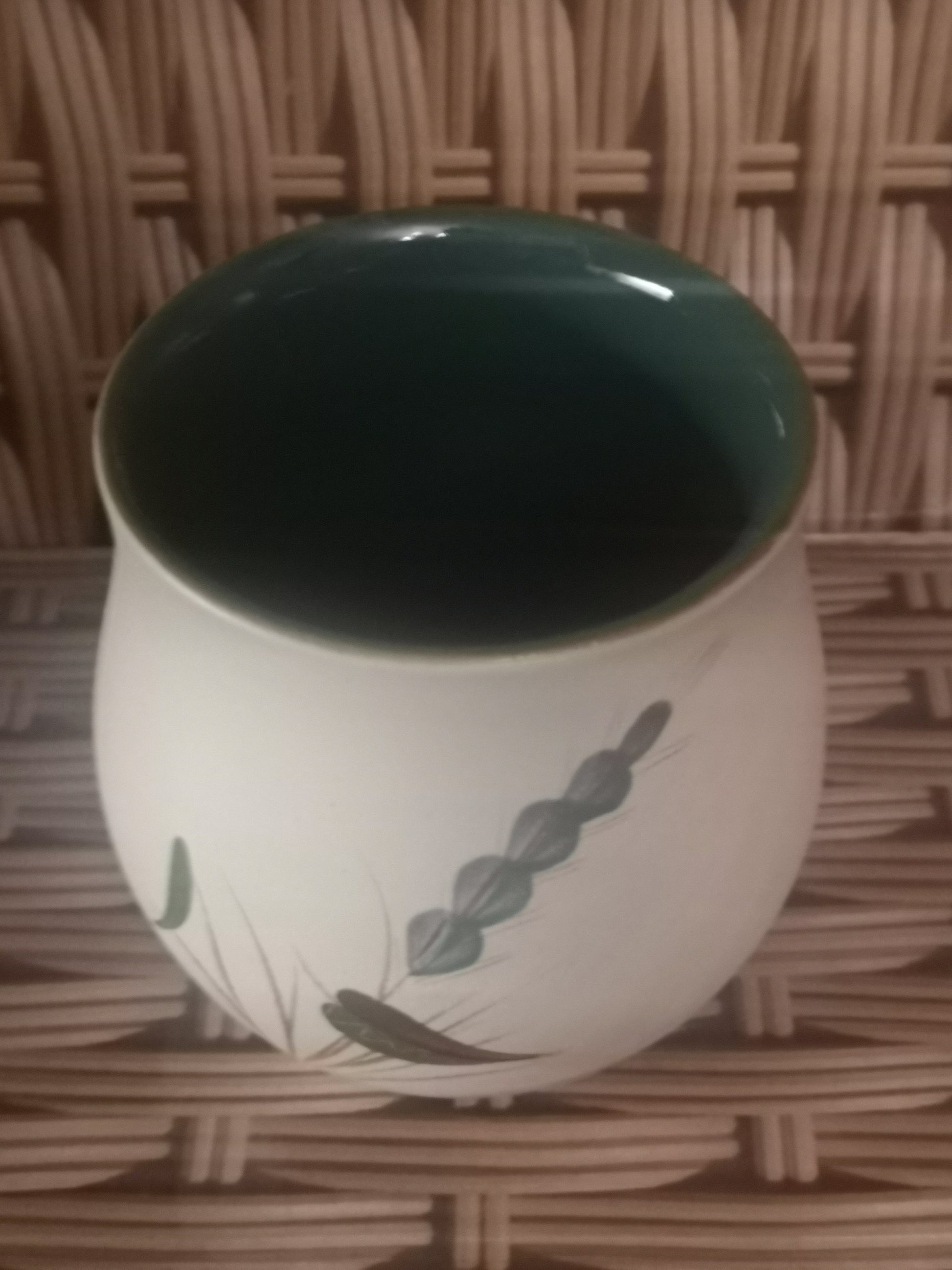 Denby pottery 'Greenwheat' jam pot with lid