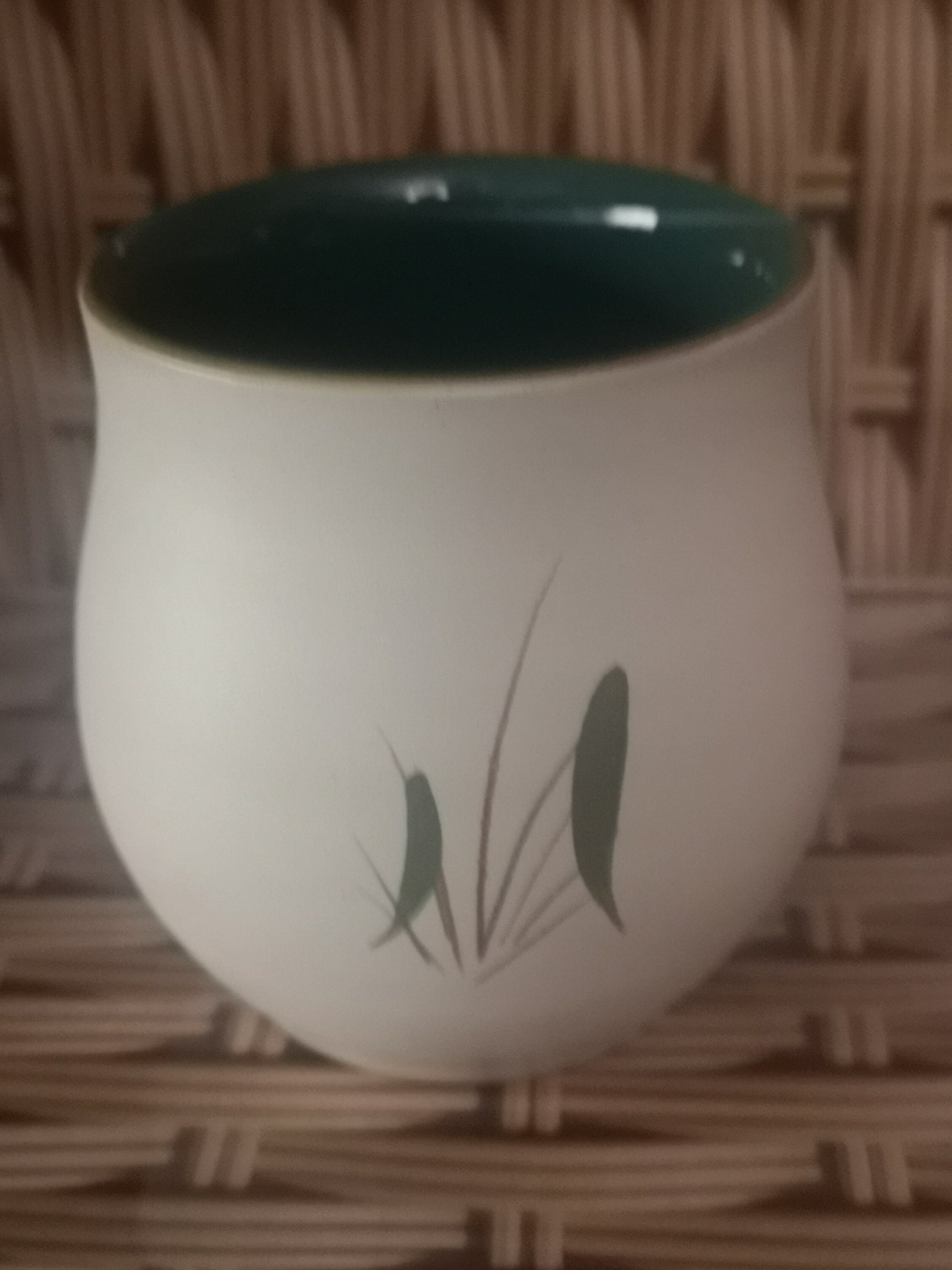 Denby pottery 'Greenwheat' jam pot with lid