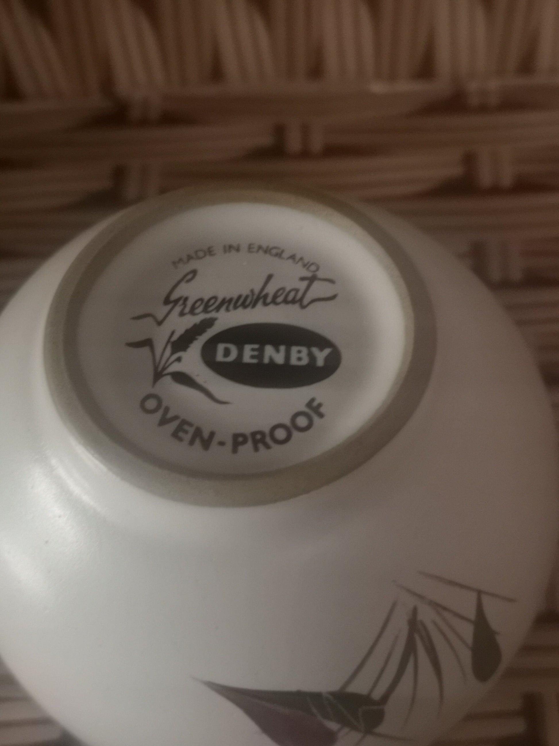 Denby pottery 'Greenwheat' sugar bowl