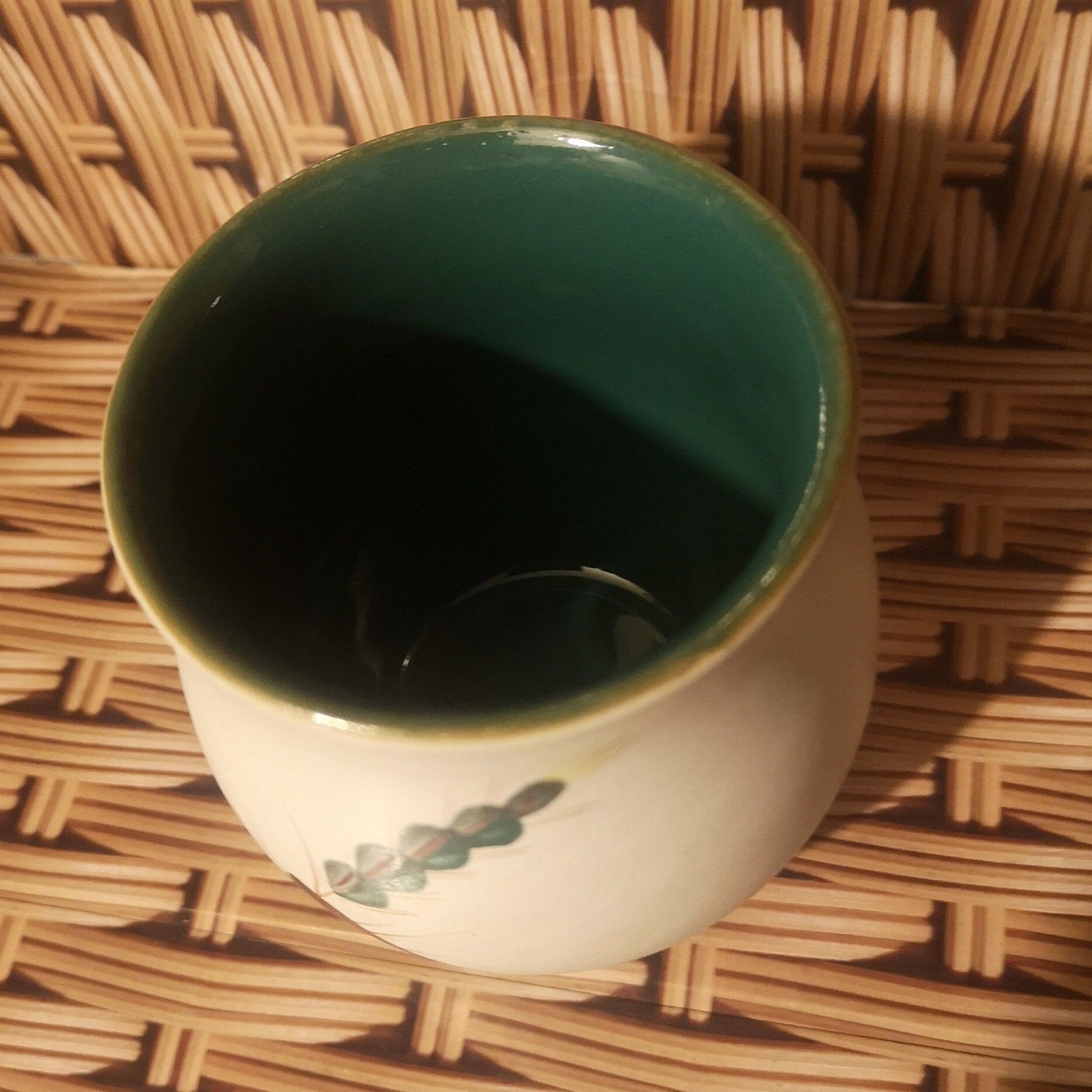 Denby pottery 'Greenwheat' jam pot with lid