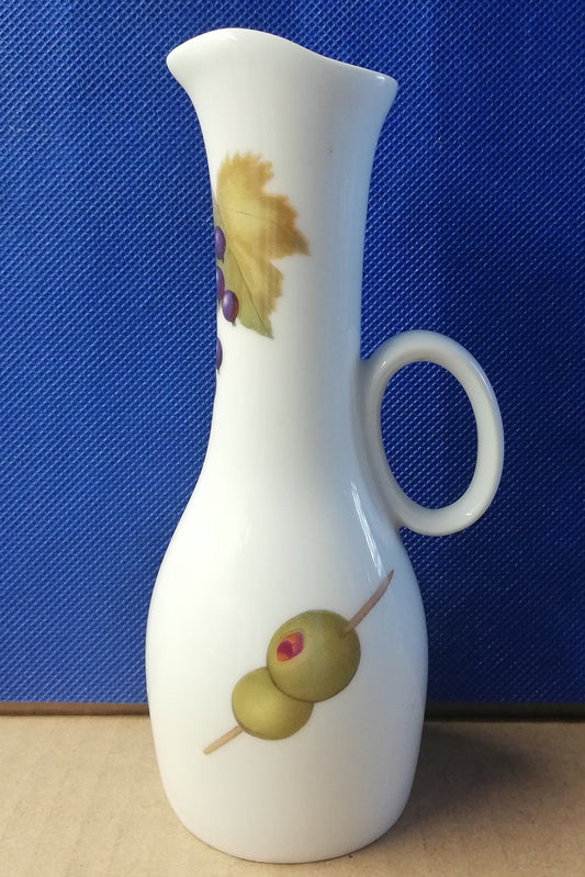 Royal Worcester 'Evesham' oil and vinegar bottles. 1970s. Wood and cork stoppers