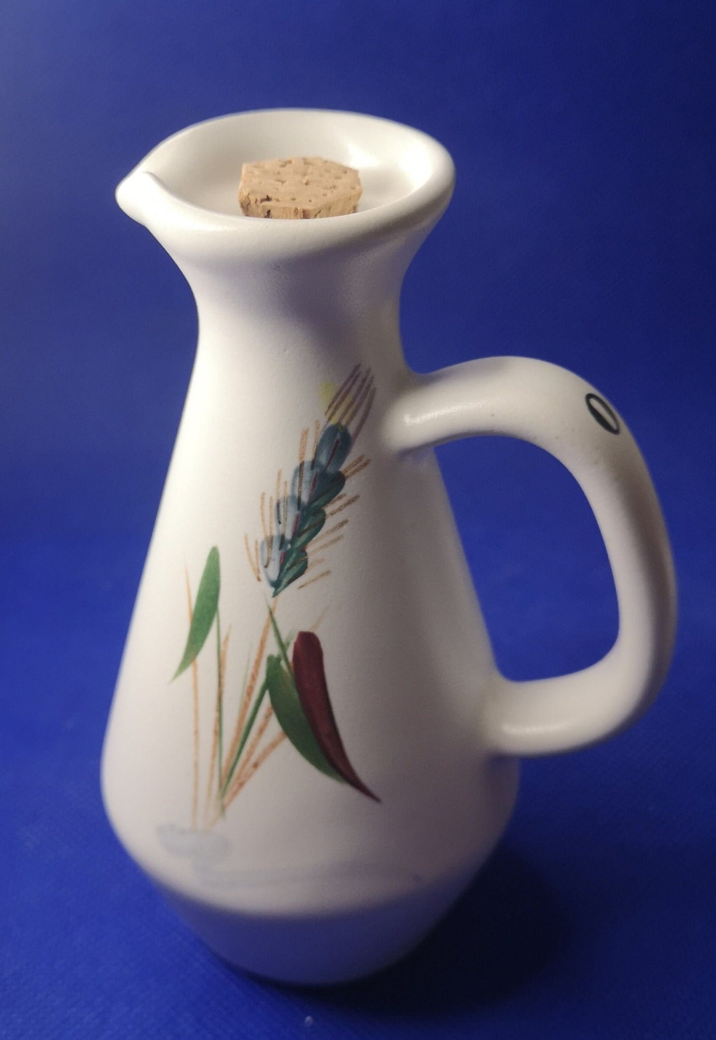 Denby pottery greenwheat oil / vinegar pouring jug 13cm tall