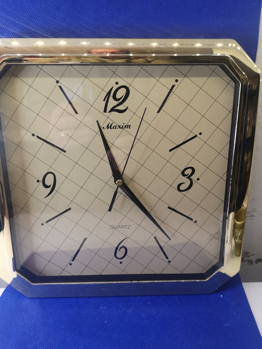 Maxim square retro looking clock 11.5"