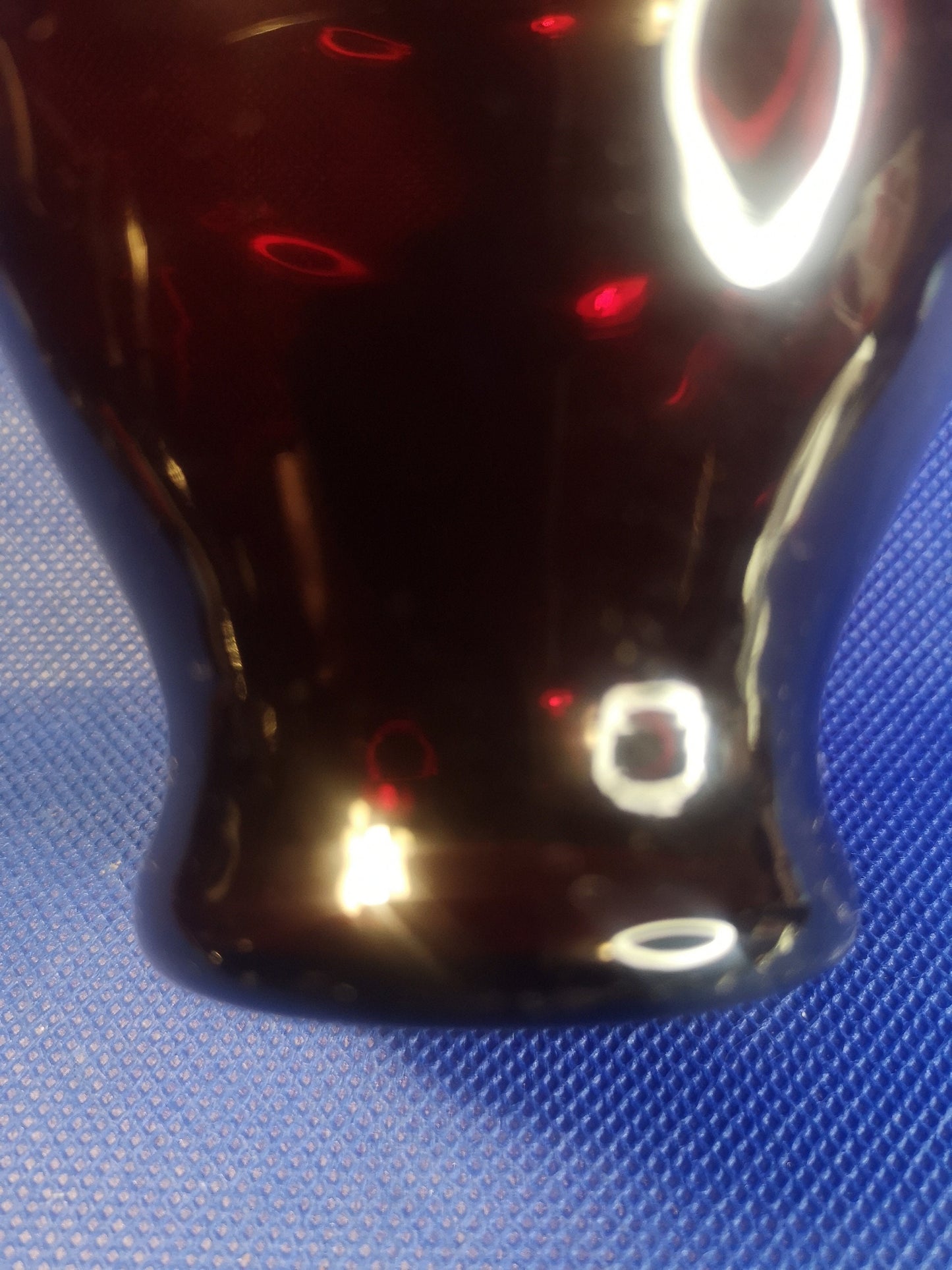 Anchor hocking Ruby red glass vase 4" tall