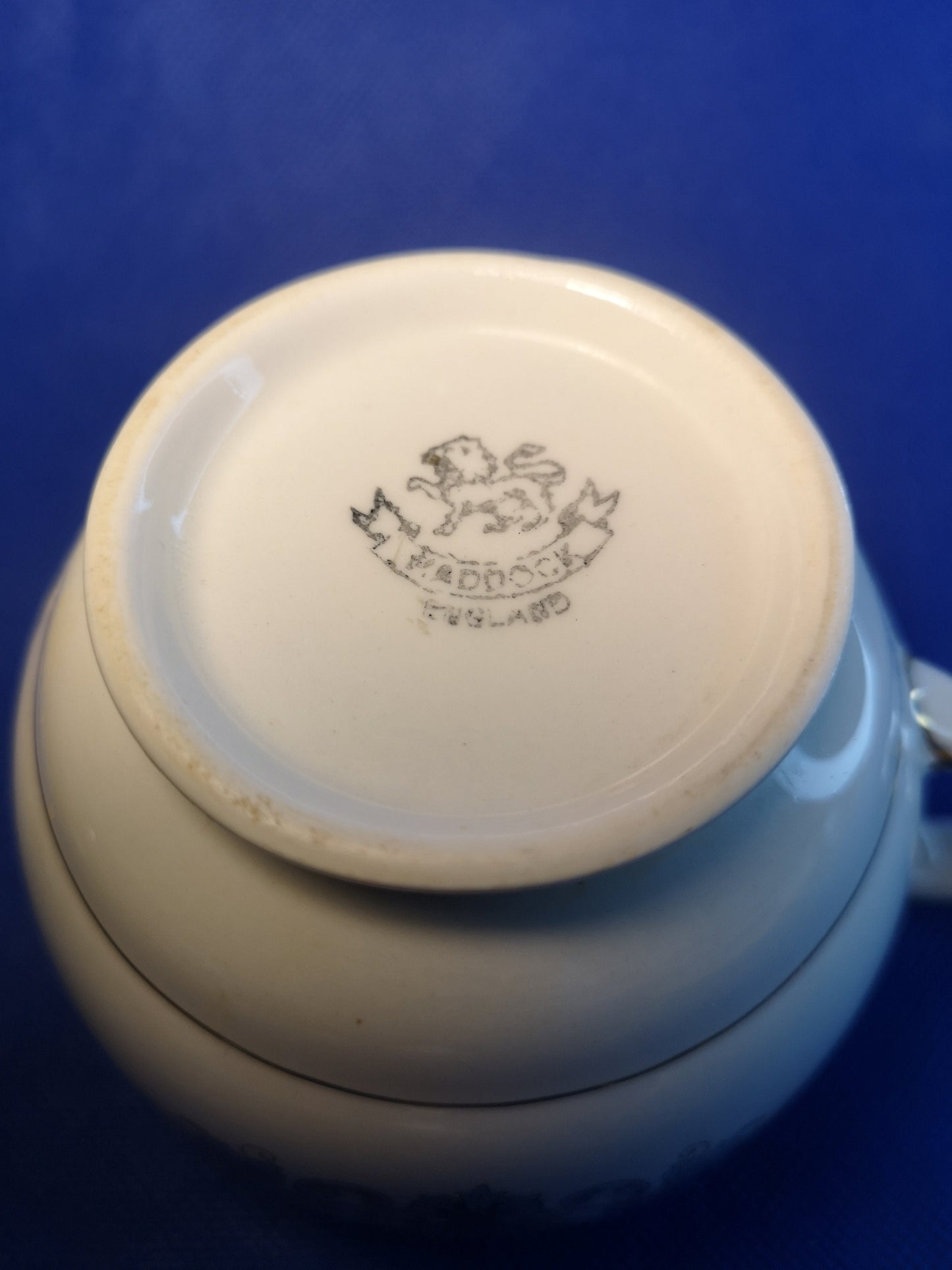 John Maddock blue scroll milk / creamer jug - retro item - collectors item