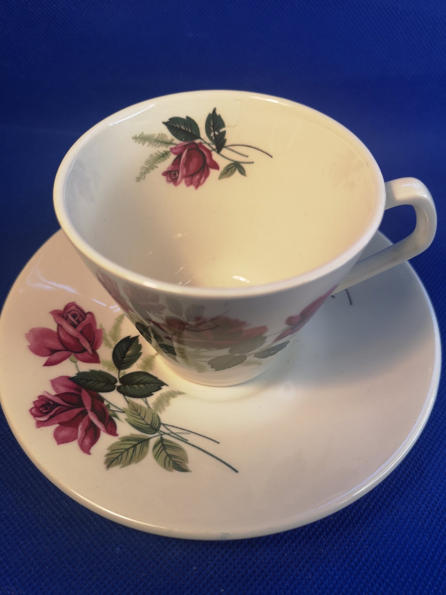 Lord Nelson pink rose cup and saucer