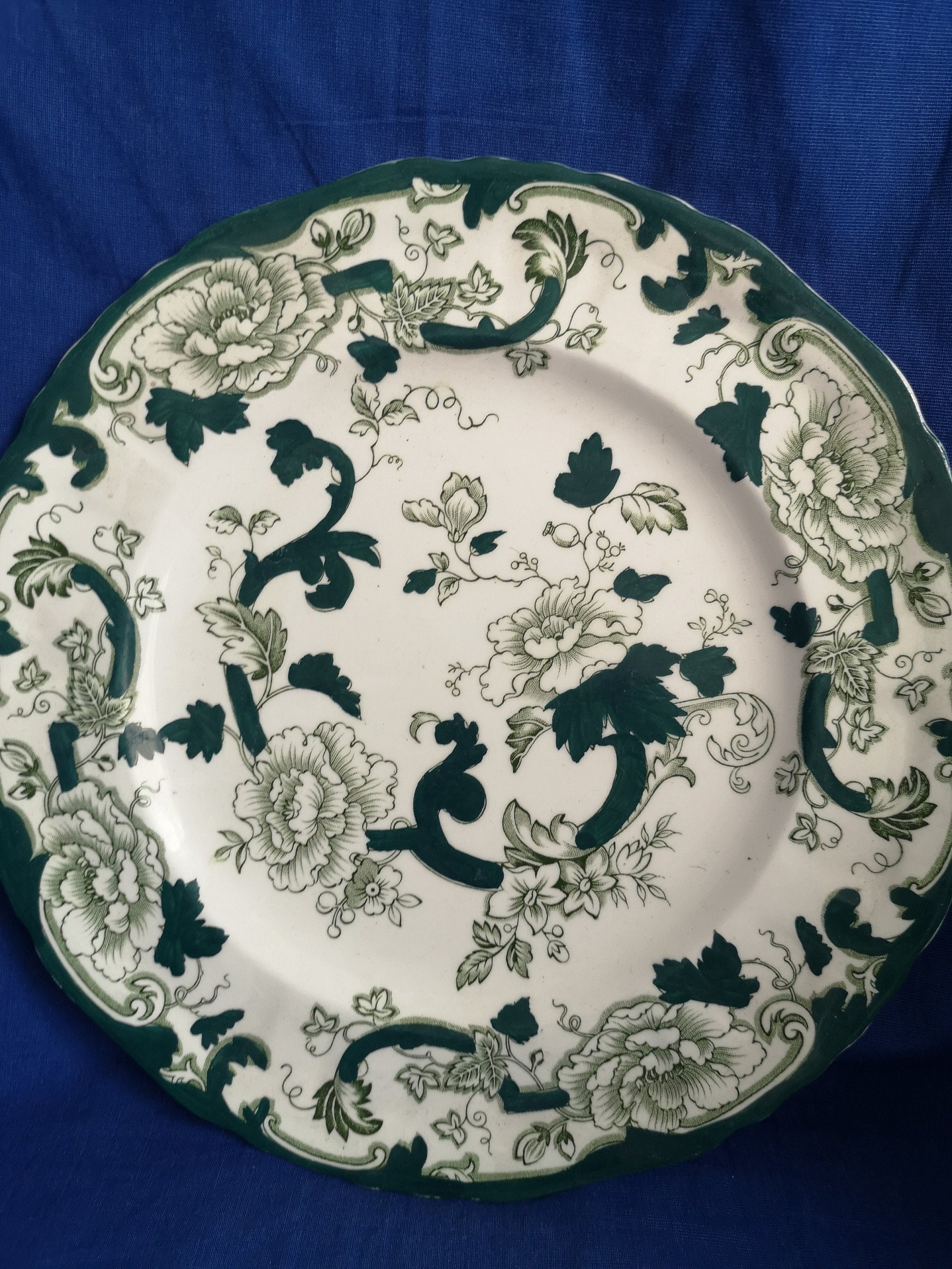 Mason's Ironstone Chartreuse Plates and bowls