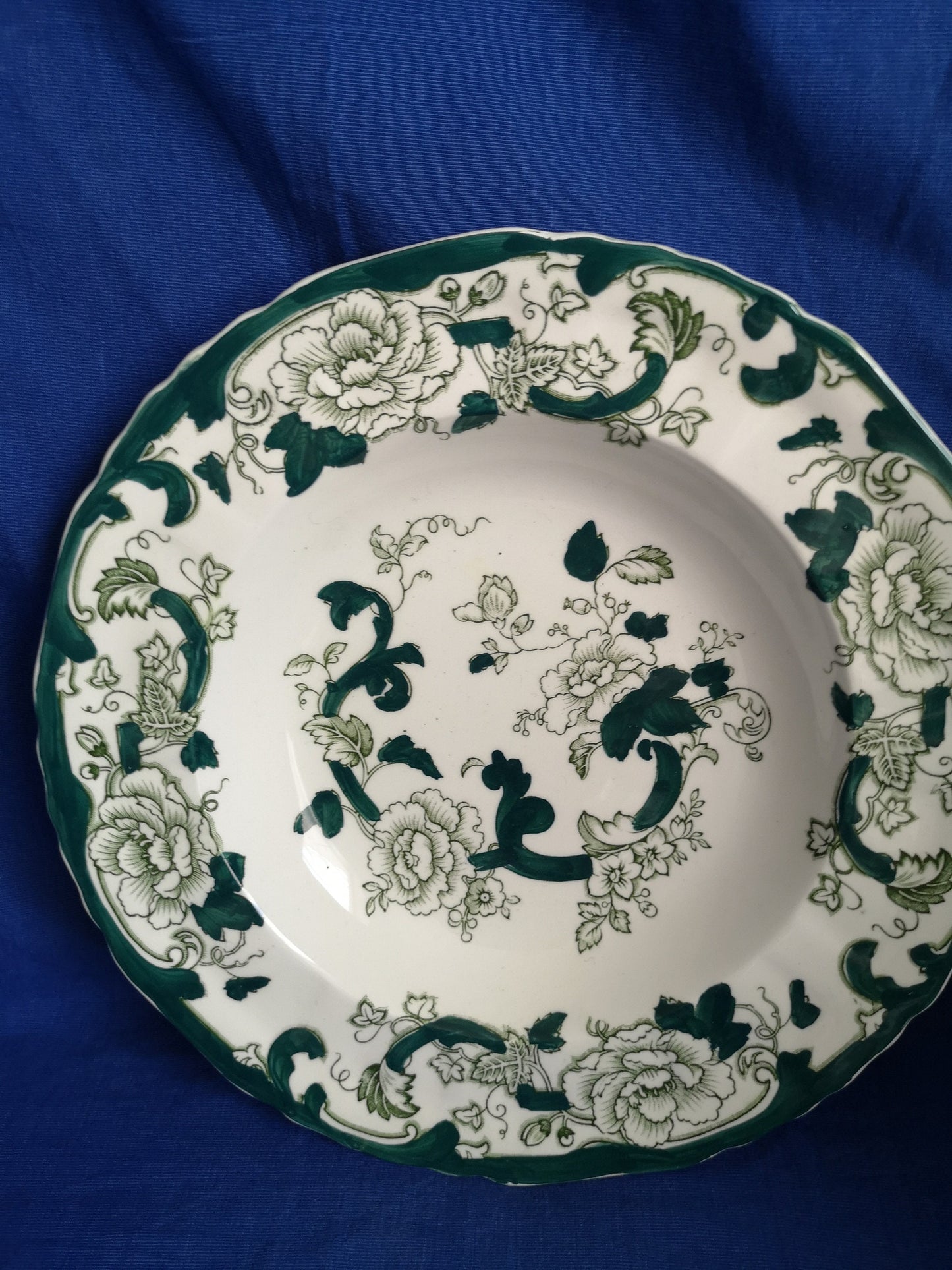 Mason's Ironstone Chartreuse Plates and bowls