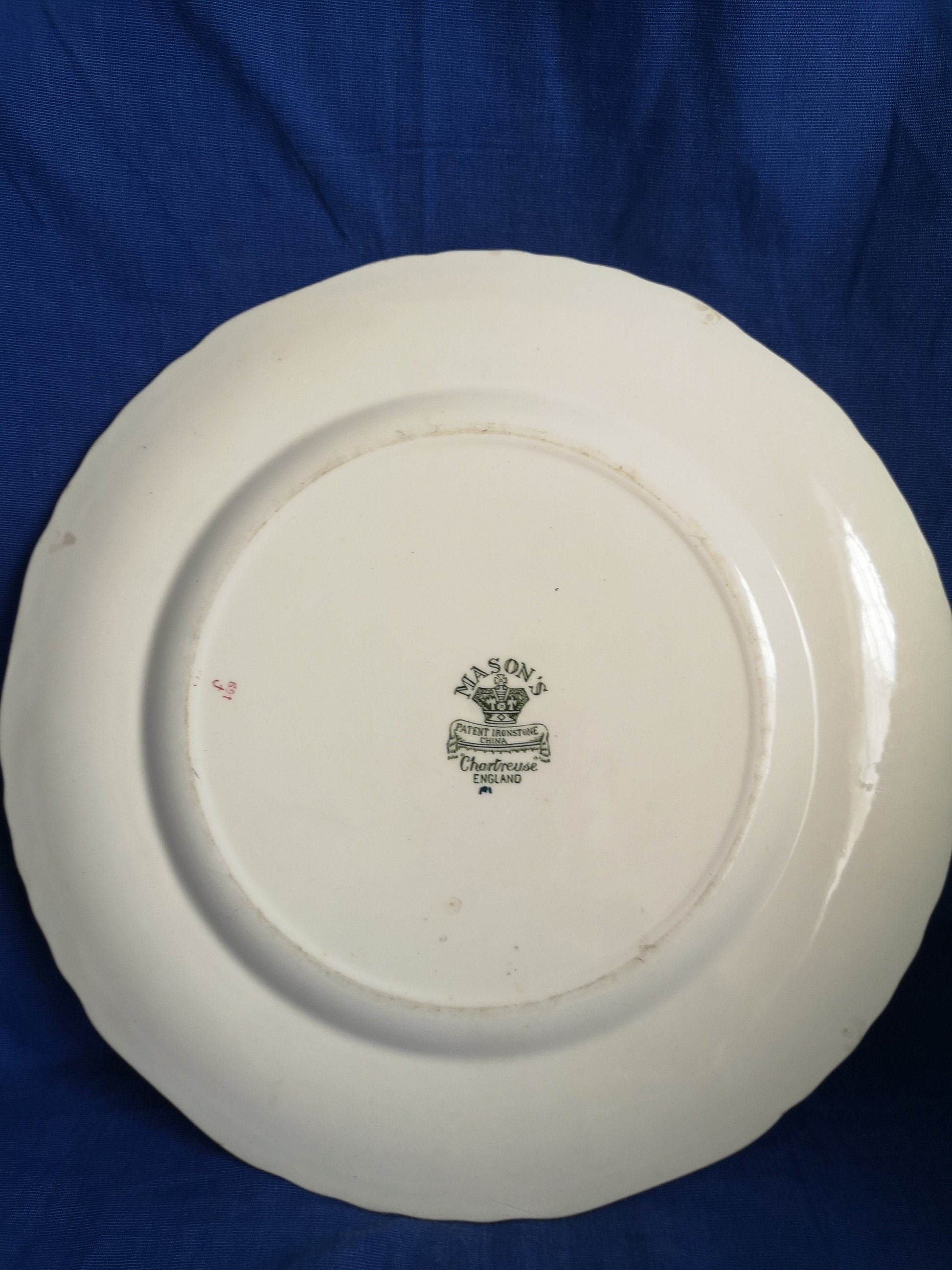 Mason's Ironstone Chartreuse Plates and bowls