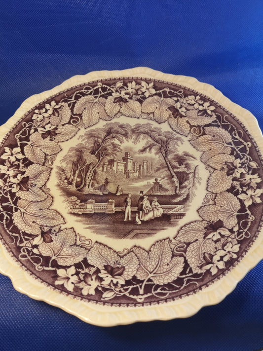 Mason's ironstone purple / mulberry vista plate dinner 25cm diameter