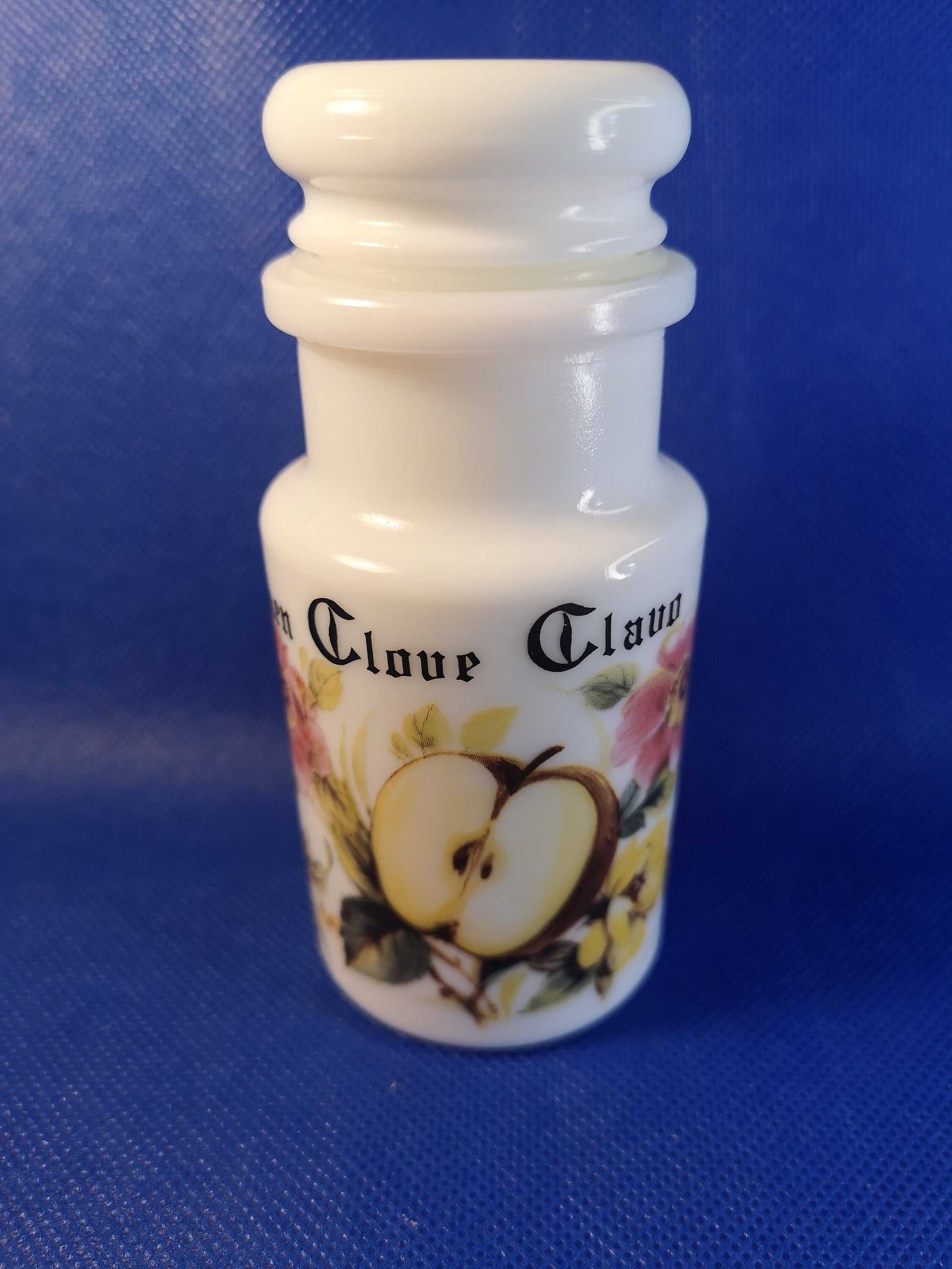 Milk glass spice jar made in France, various please choose - price for one jar