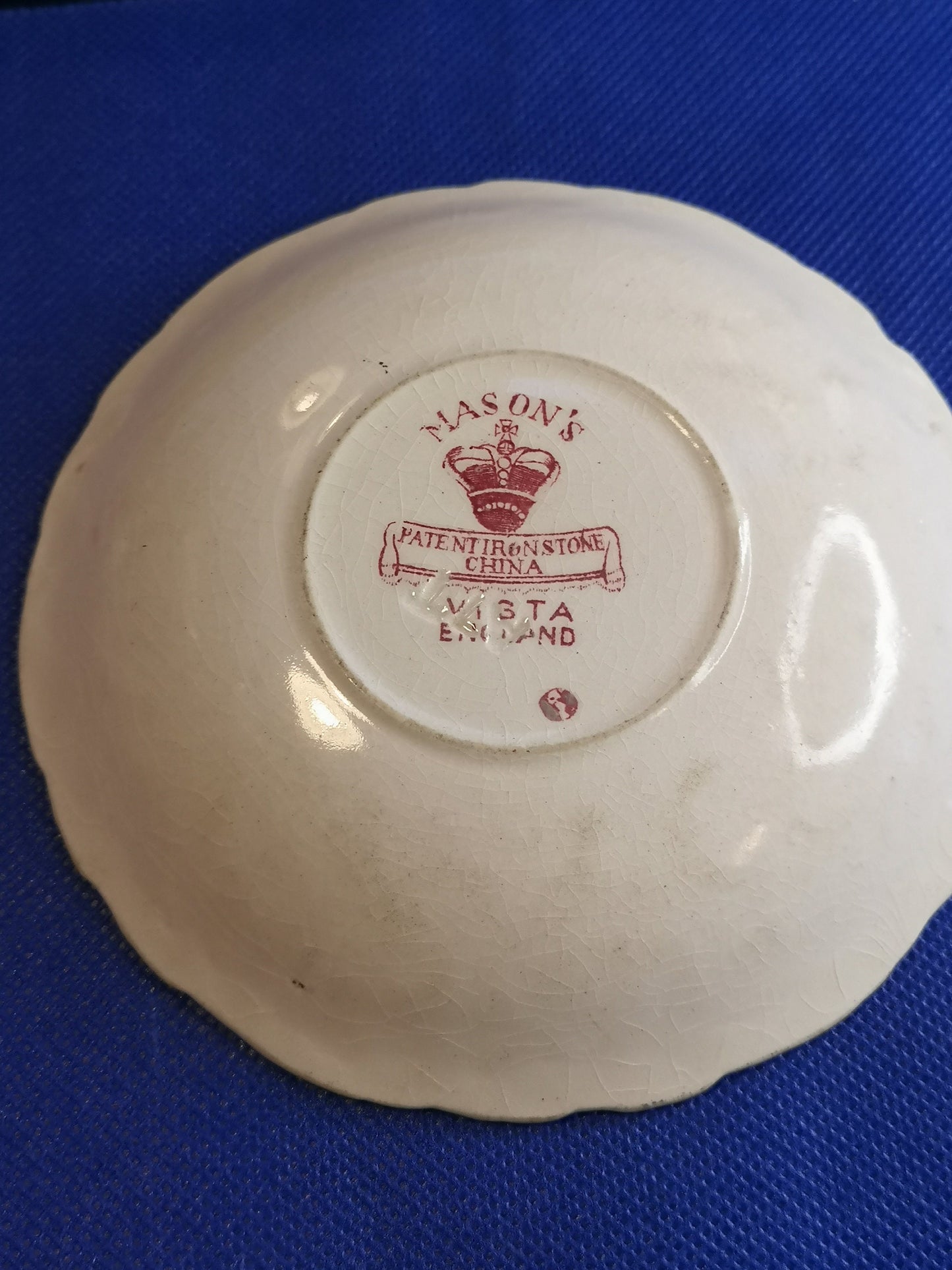 Mason's ironstone Red vista saucer 12cm diameter crazed priced to clear