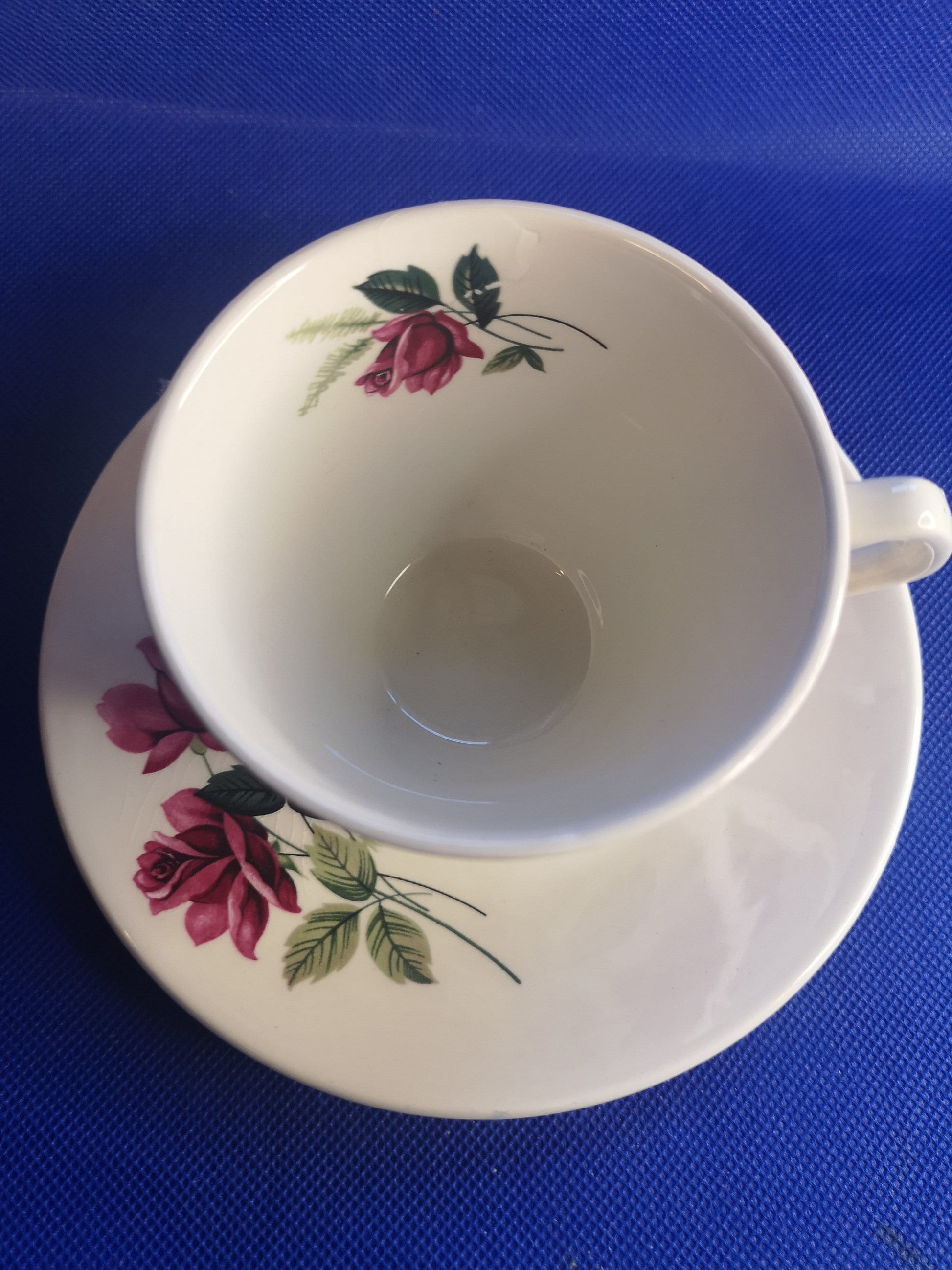 Lord Nelson pink rose cup and saucer