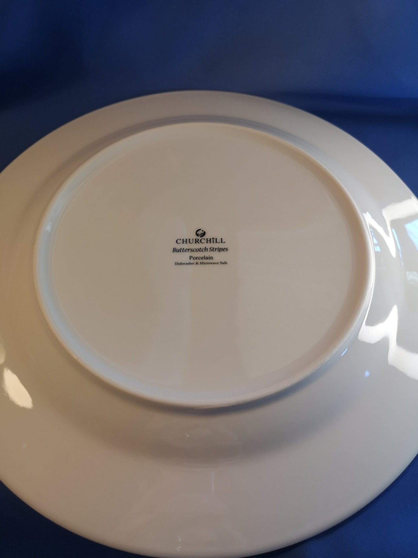 Churchill Butterscotch stripes dinner plate 27cm diameter