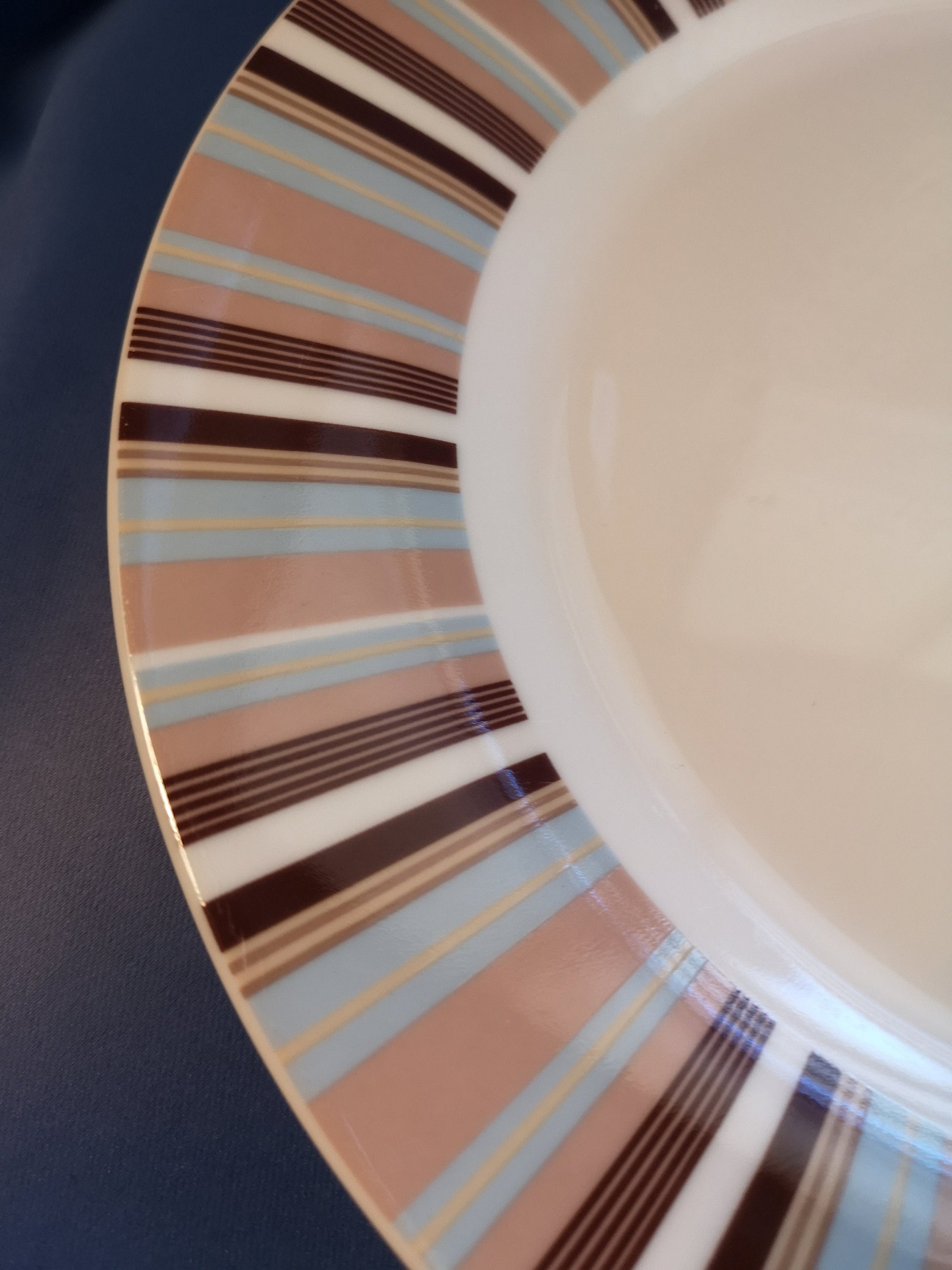 Churchill Butterscotch stripes dinner plate 27cm diameter