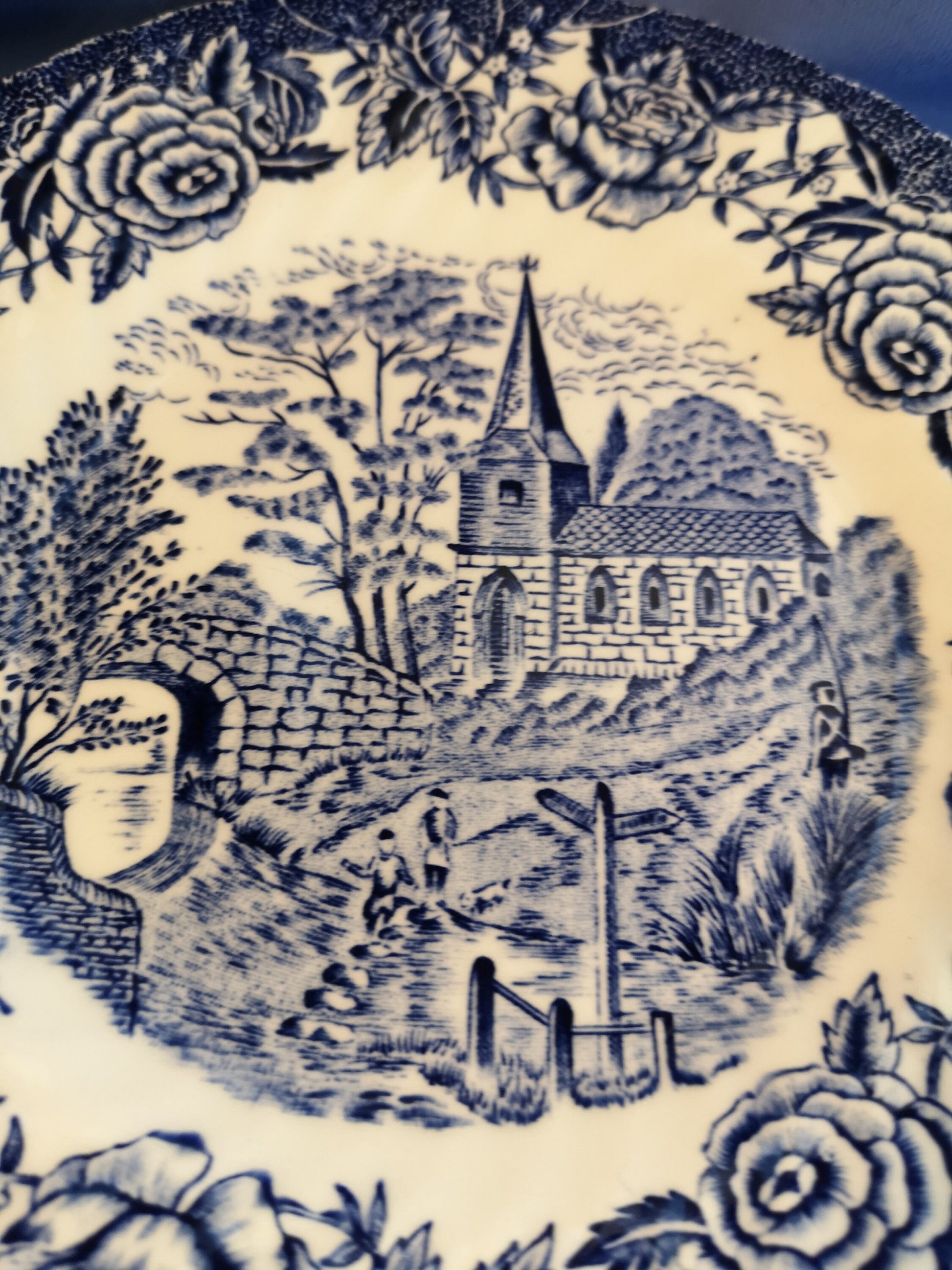 British anchor Small side plate English country scenes 17.5cm diameter