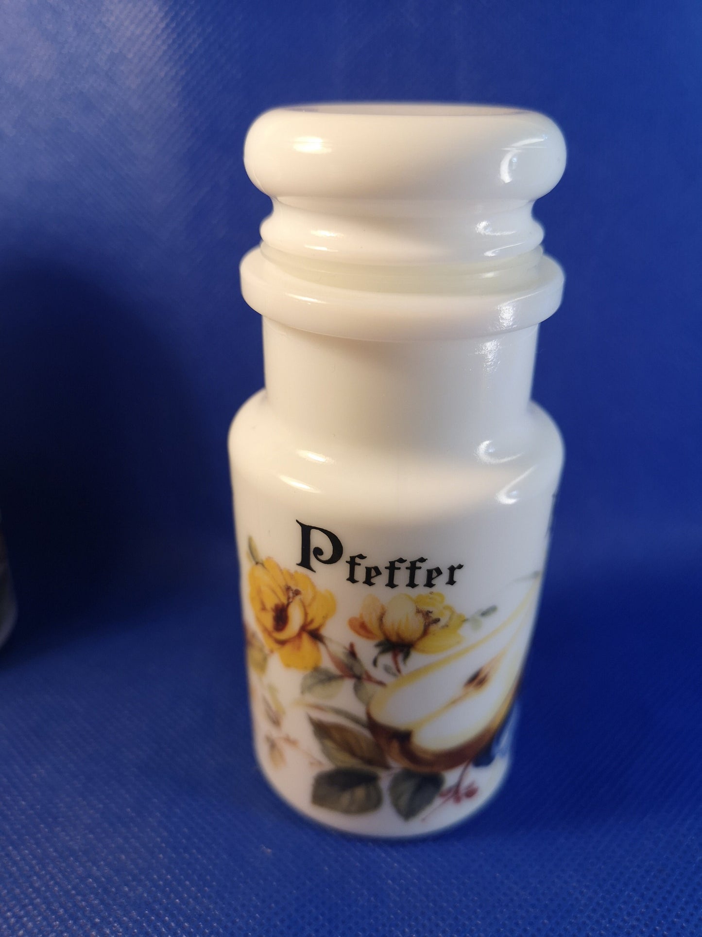 Milk glass spice jar made in France, various please choose - price for one jar