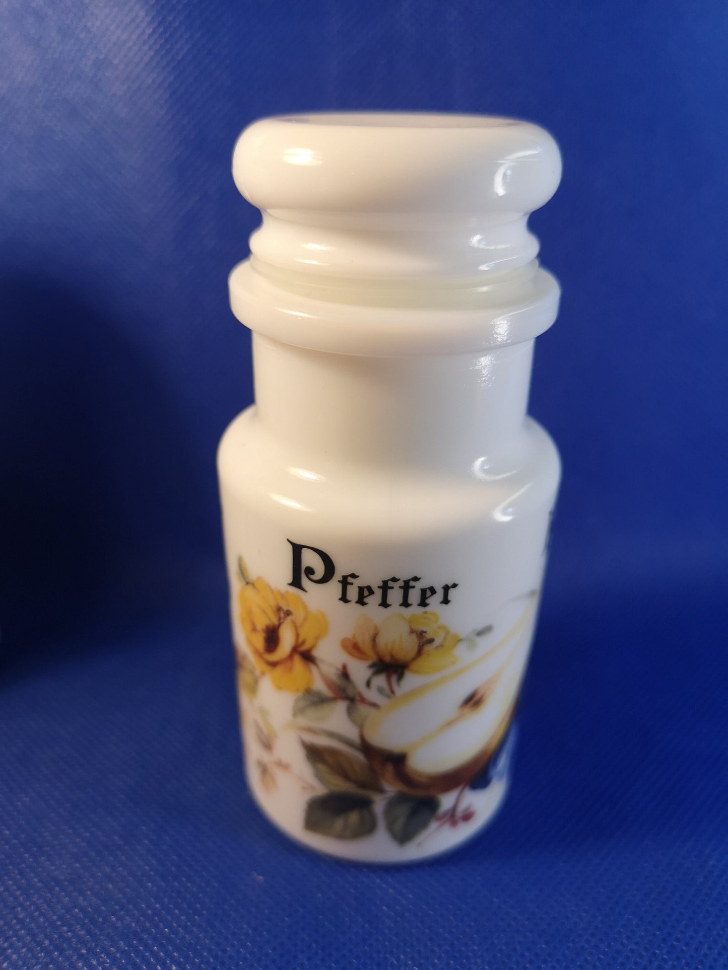 Milk glass spice jar made in France, various please choose - price for one jar