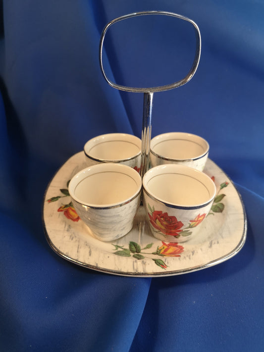 Midwinter stylecraftegg egg cups on a handled tray