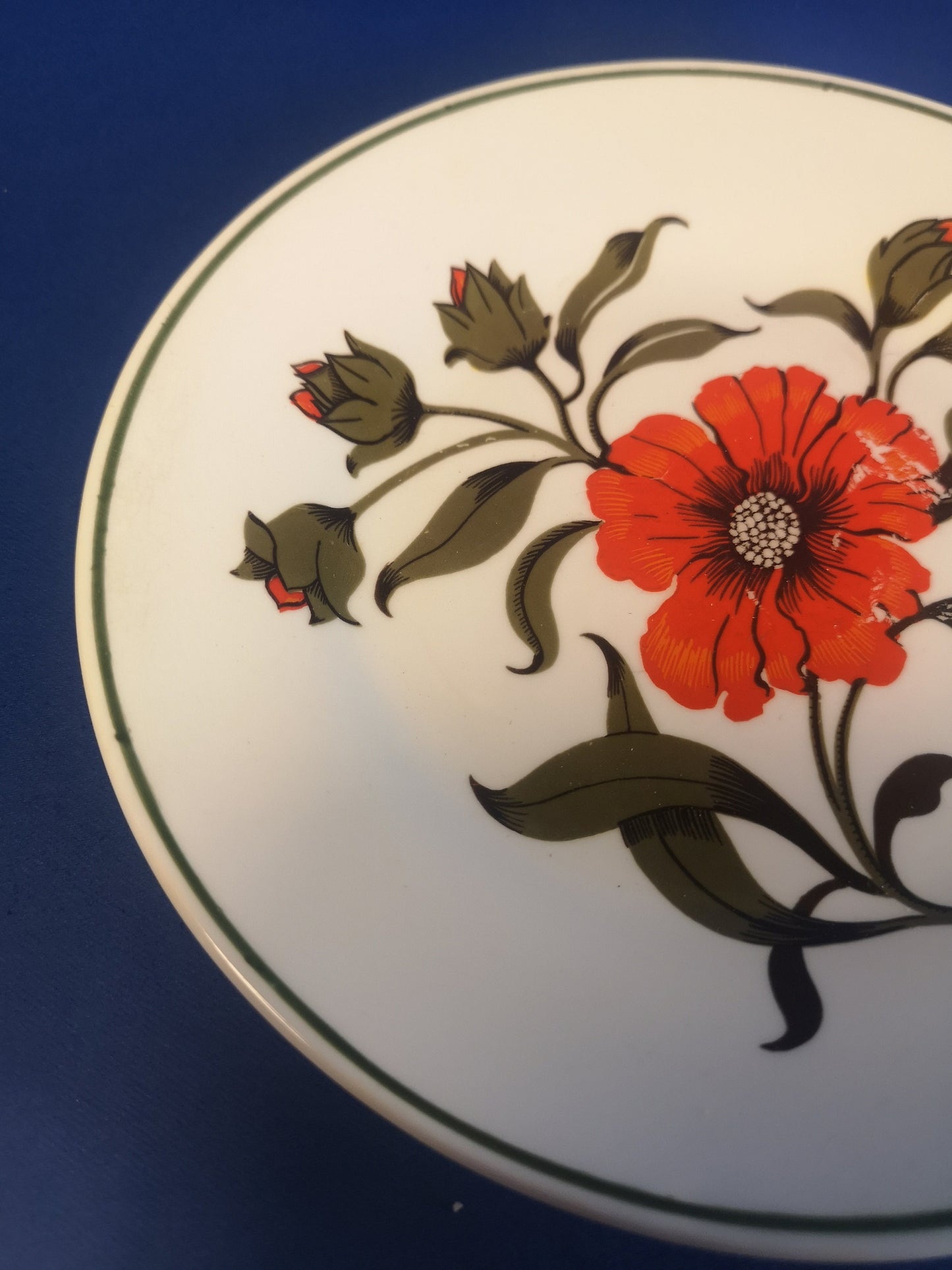 Elizabethan "Carmen" Poppy plates 23.5cm and 16.5cm