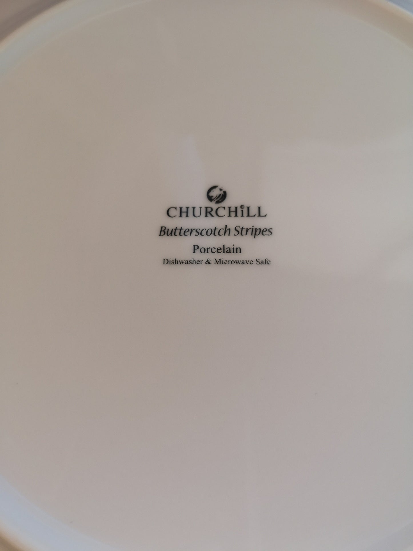 Churchill Butterscotch stripes dinner plate 27cm diameter