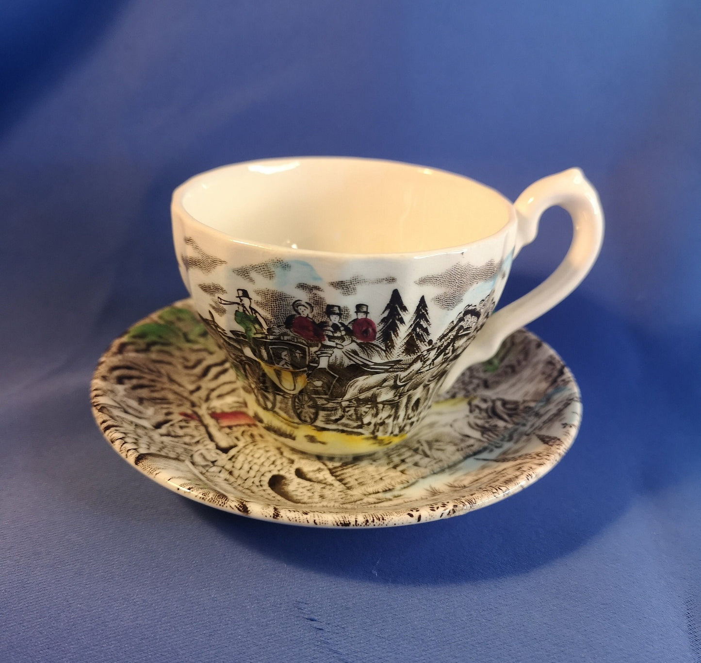 Myott espresso cup and saucer 70ml capacity Royal mail scene