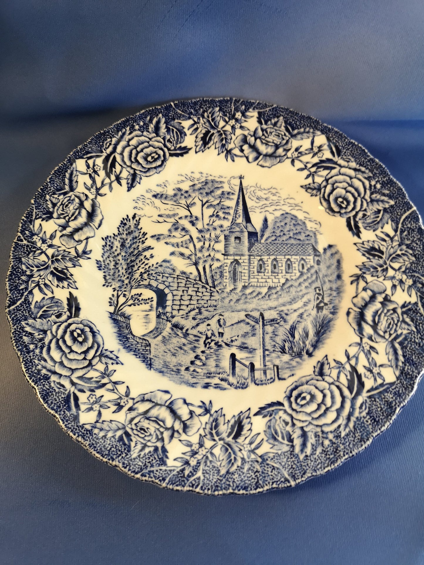 British anchor Small side plate English country scenes 17.5cm diameter