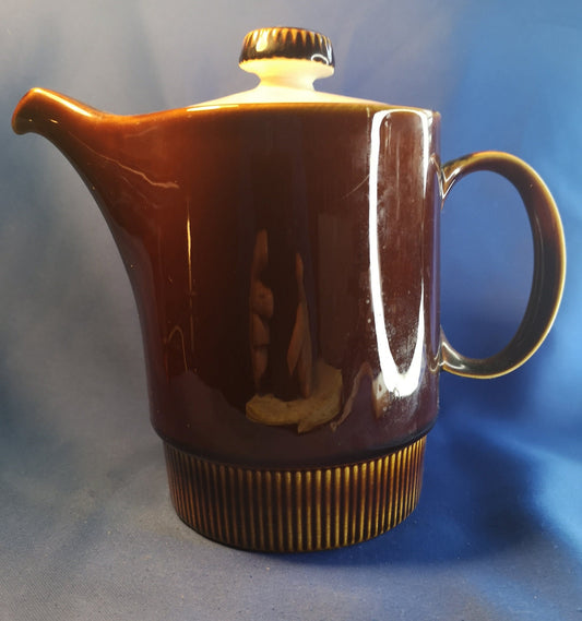 Poole pottery chestnut brown coffee pot 14cm tall