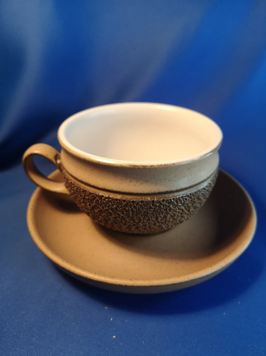 Denby Brown cotswold coffee cup and saucer, bowl 1980s