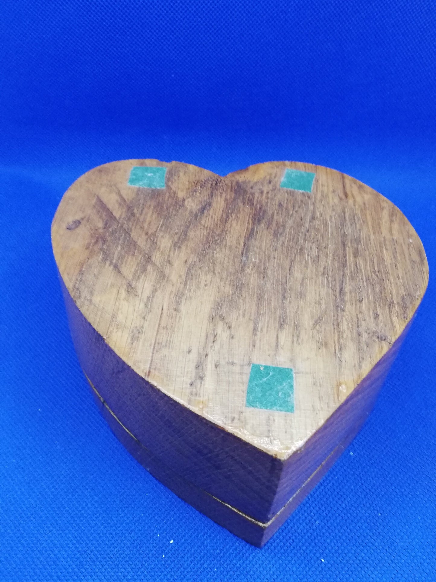 Handmade wooden heart shaped trinket / jewellery box