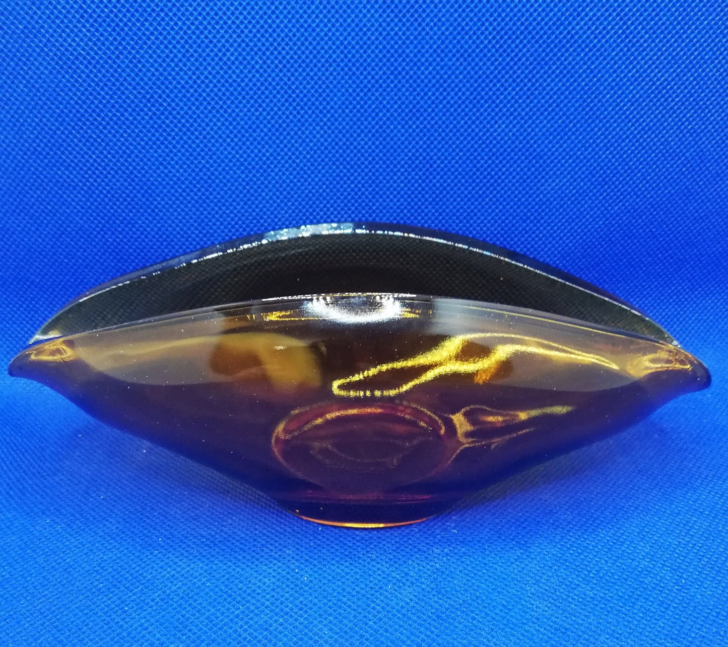 Sowerby vintage brown / amber glass dish 7 x 2 3/4