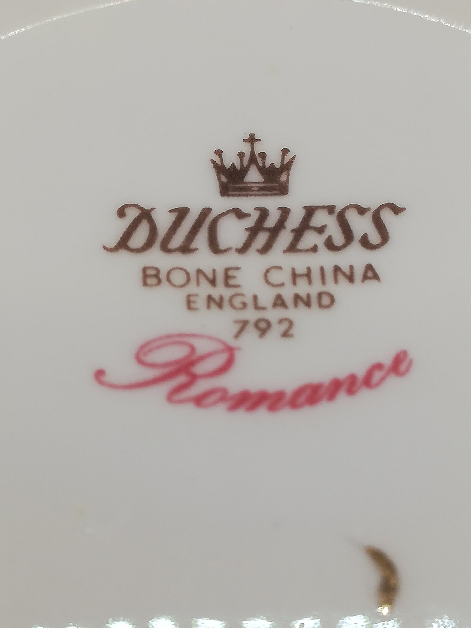 Duchess 'Romance' Bone China milk jug / creamer and sugar bowl