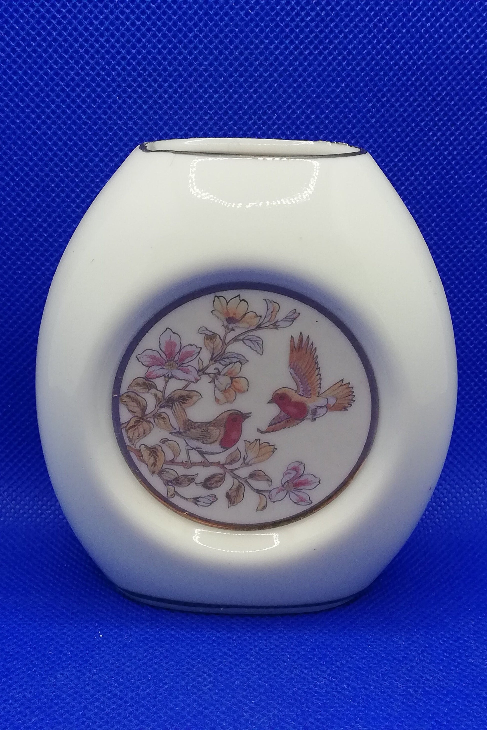 Japanese cloisonne small vase - bird design