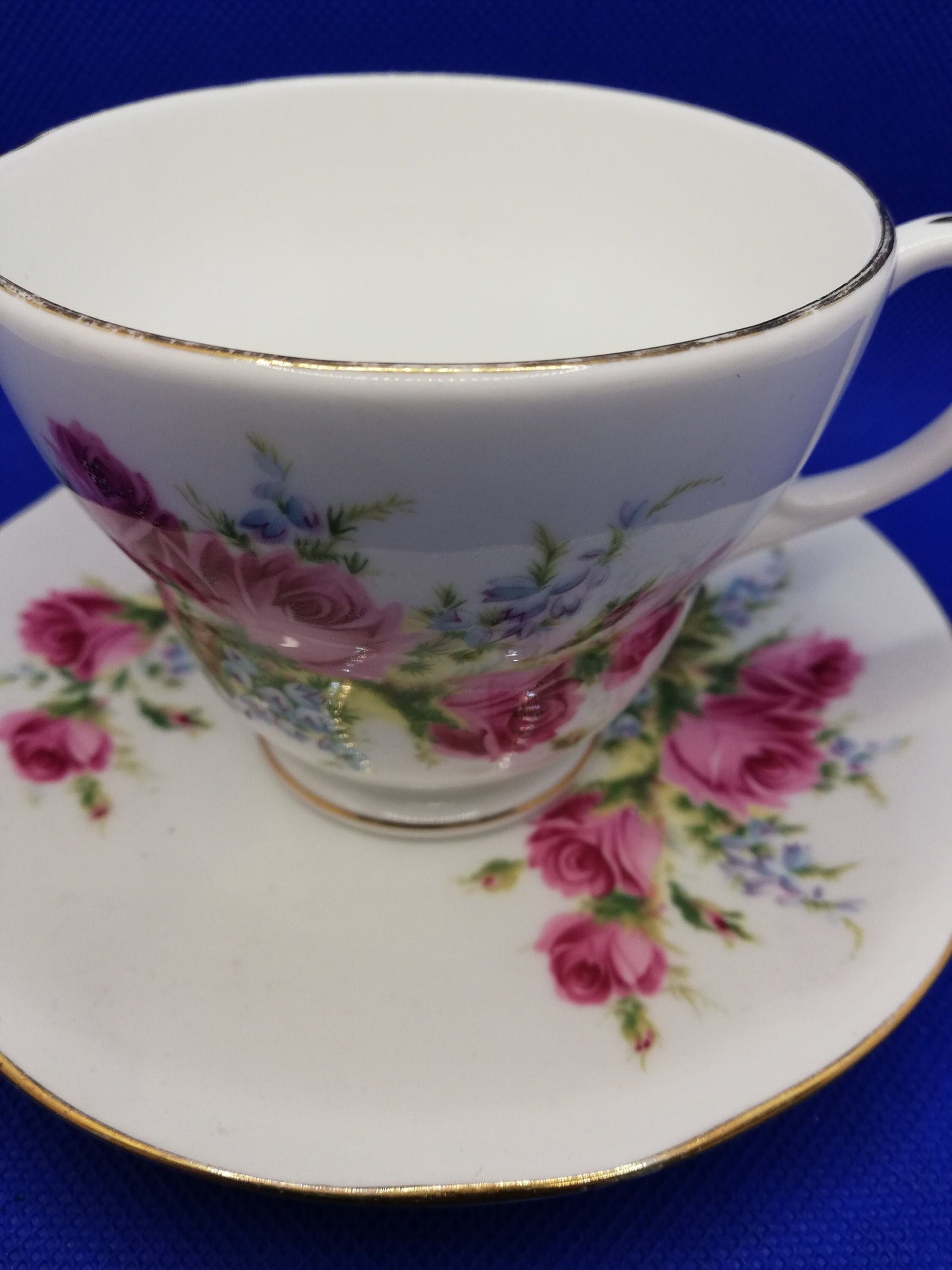 Duchess velvet rose cup and saucer