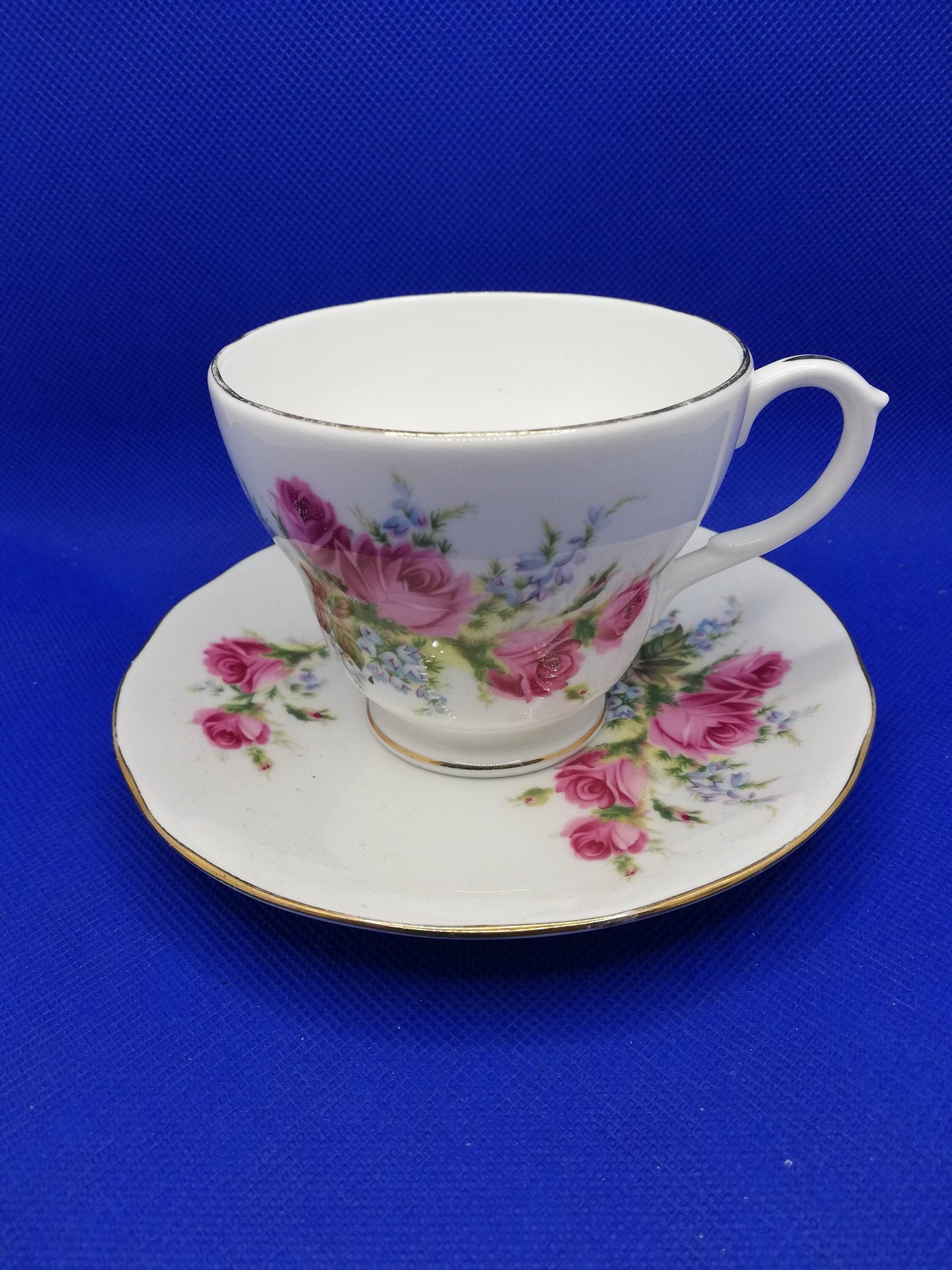 Duchess velvet rose cup and saucer