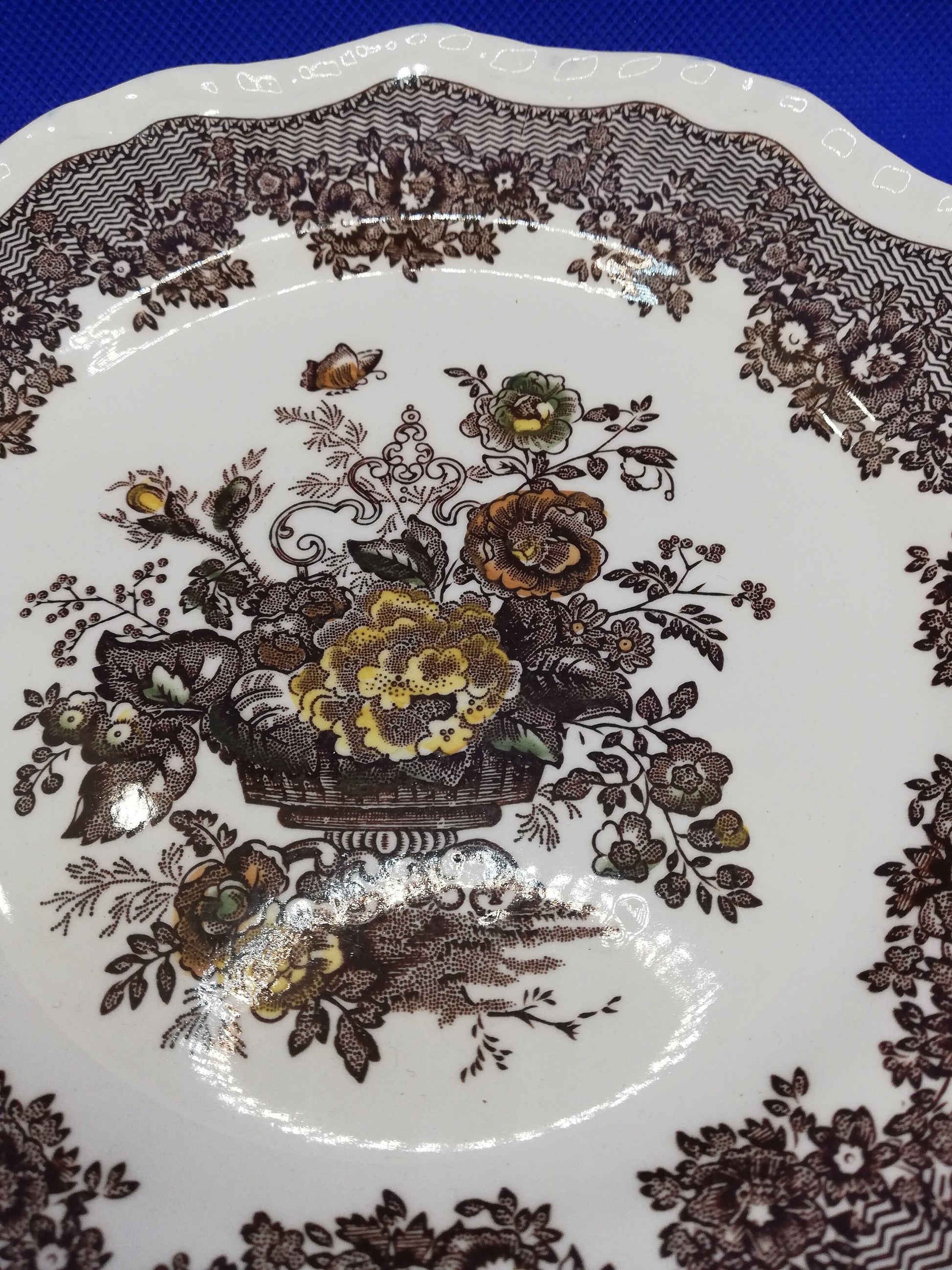 Mason’s “Ascot” brown plate: 8" diameter - side plate - decorative