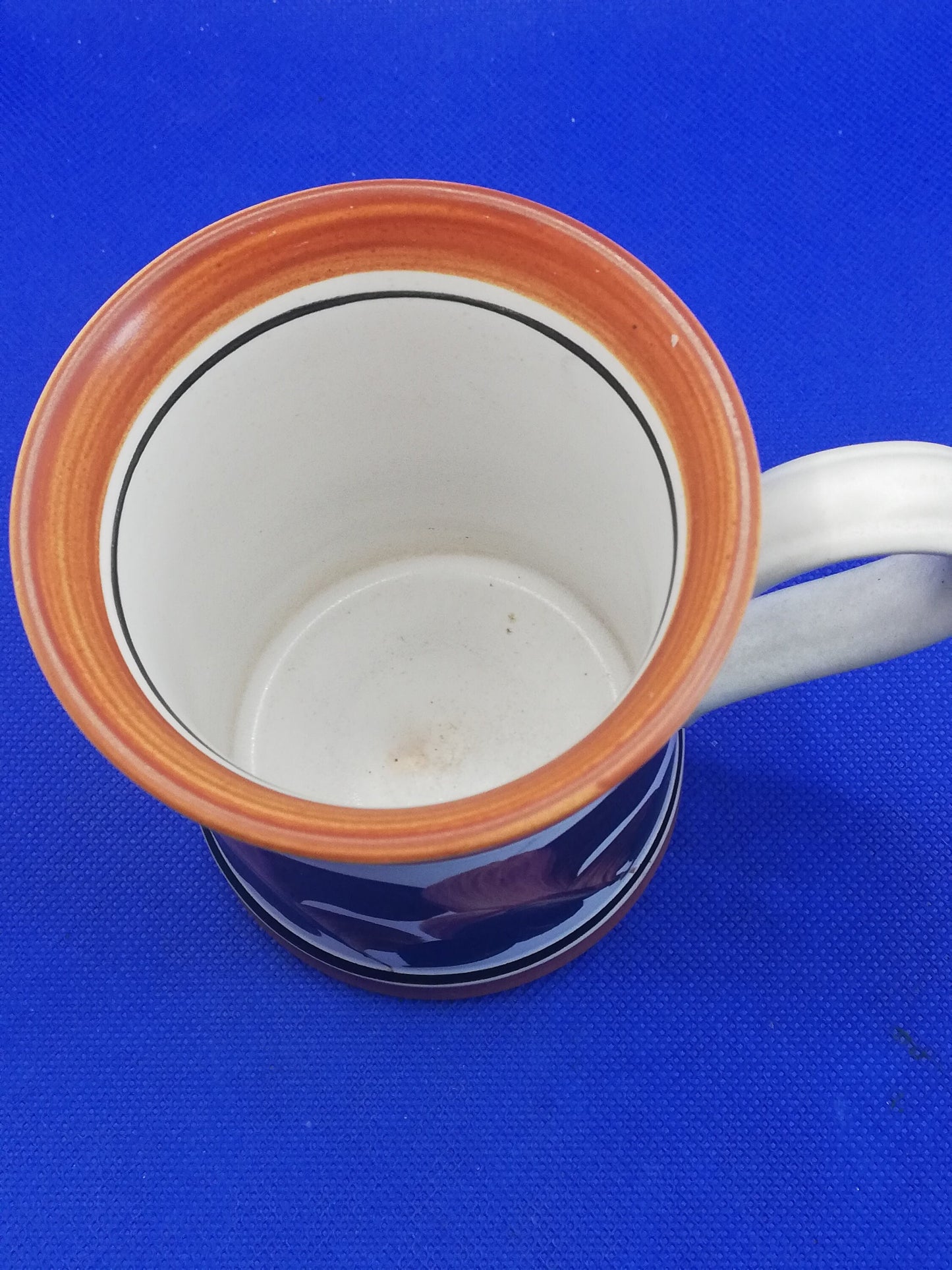 Denby pottery tankard style mug - Design by Trich seal