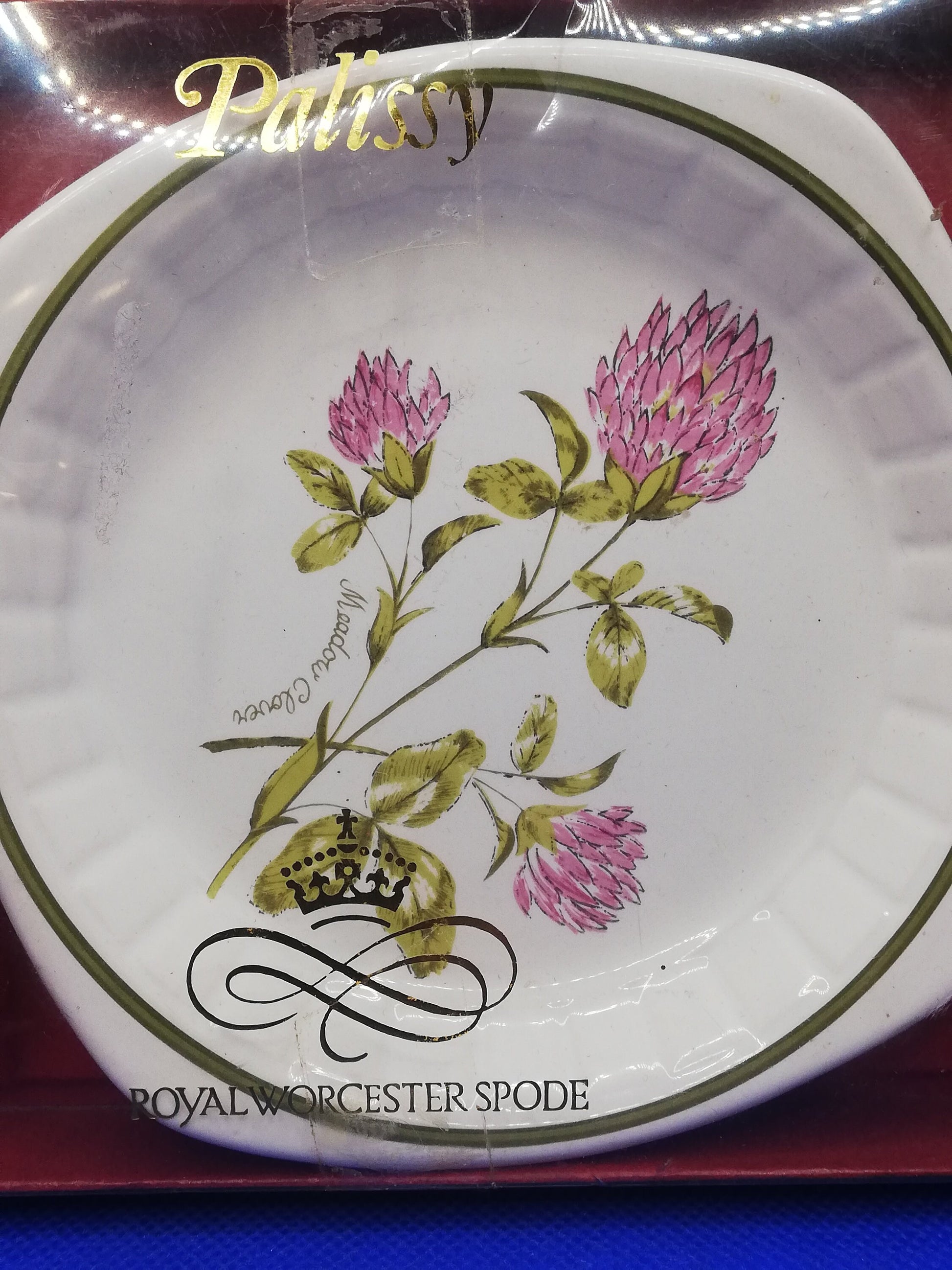 Royal Worcester Palissey preserve / hors d'oeuvres dish and spoon