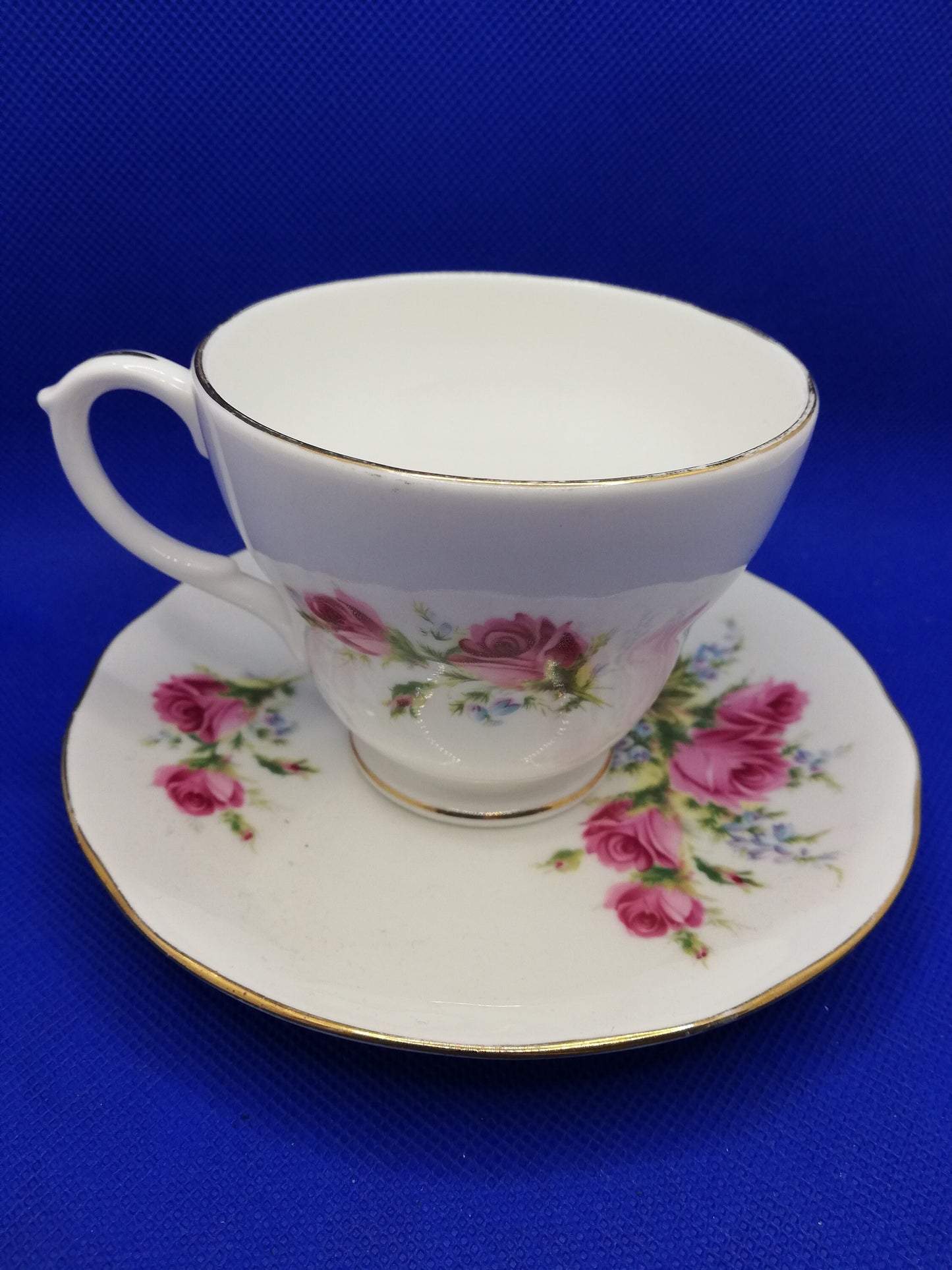 Duchess velvet rose cup and saucer