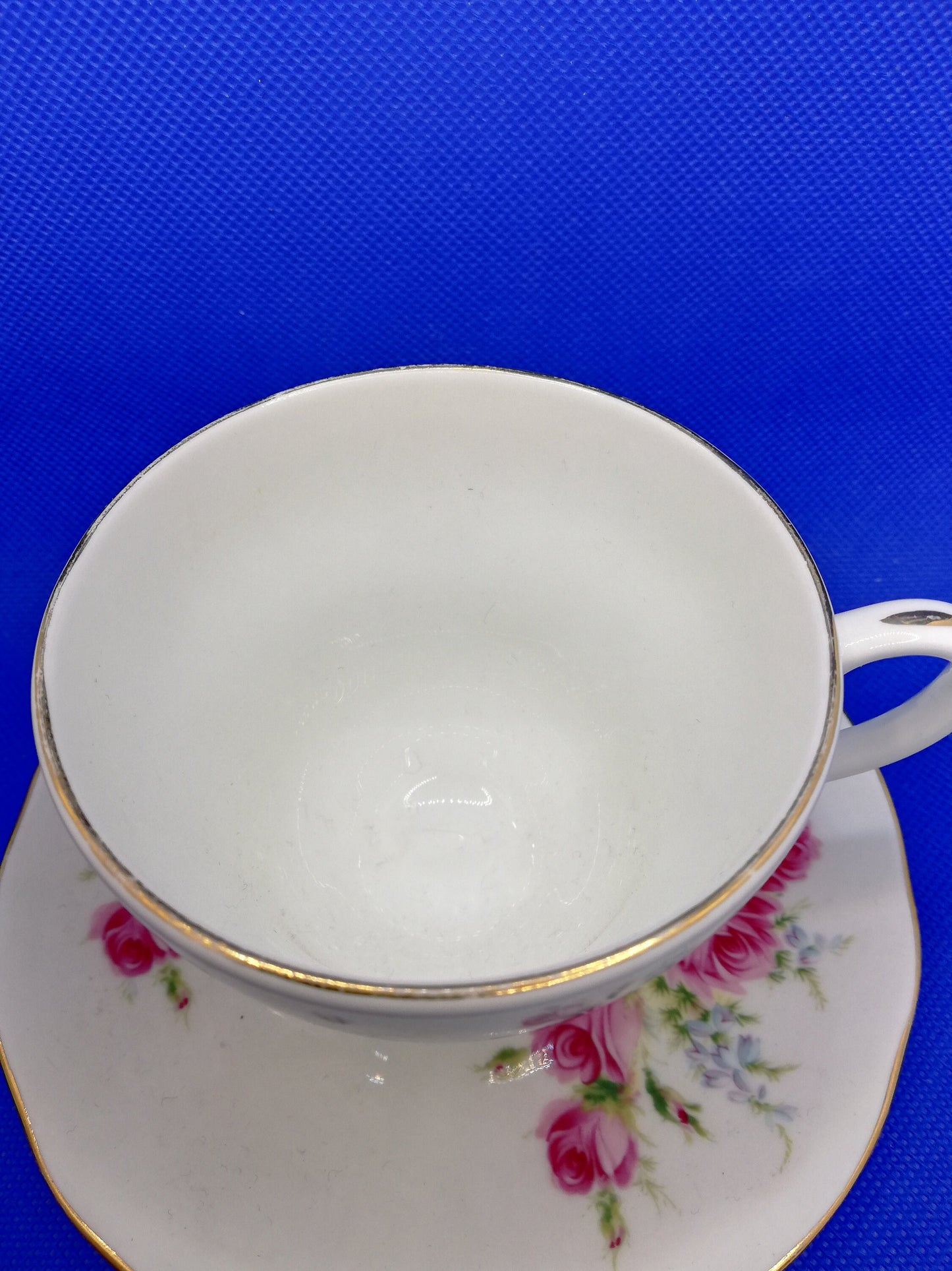 Duchess velvet rose cup and saucer