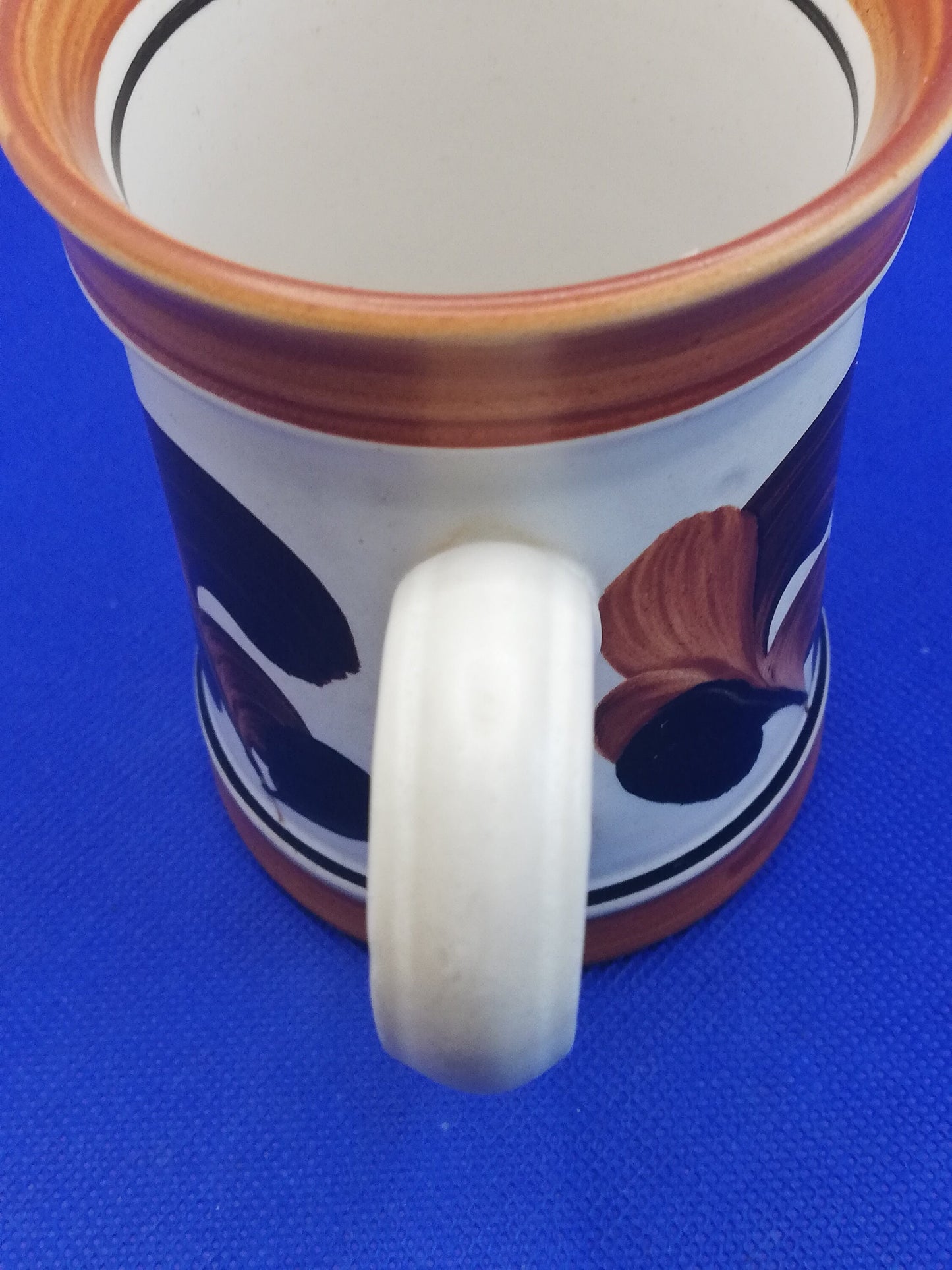 Denby pottery tankard style mug - Design by Trich seal