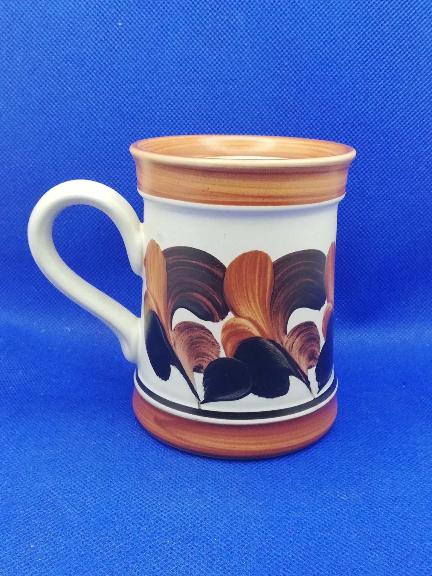 Denby pottery tankard style mug - Design by Trich seal