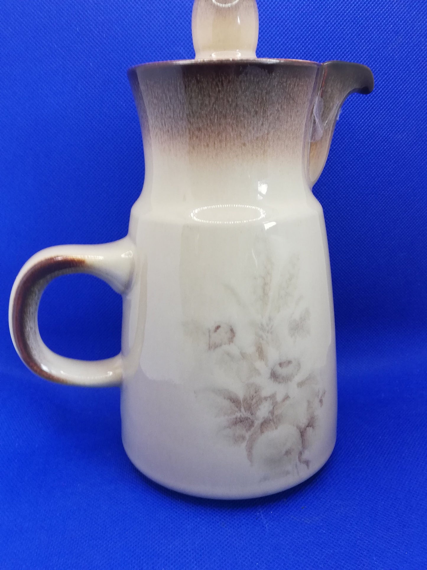 Denby Memories coffee pot - light and dark brown - 1980s