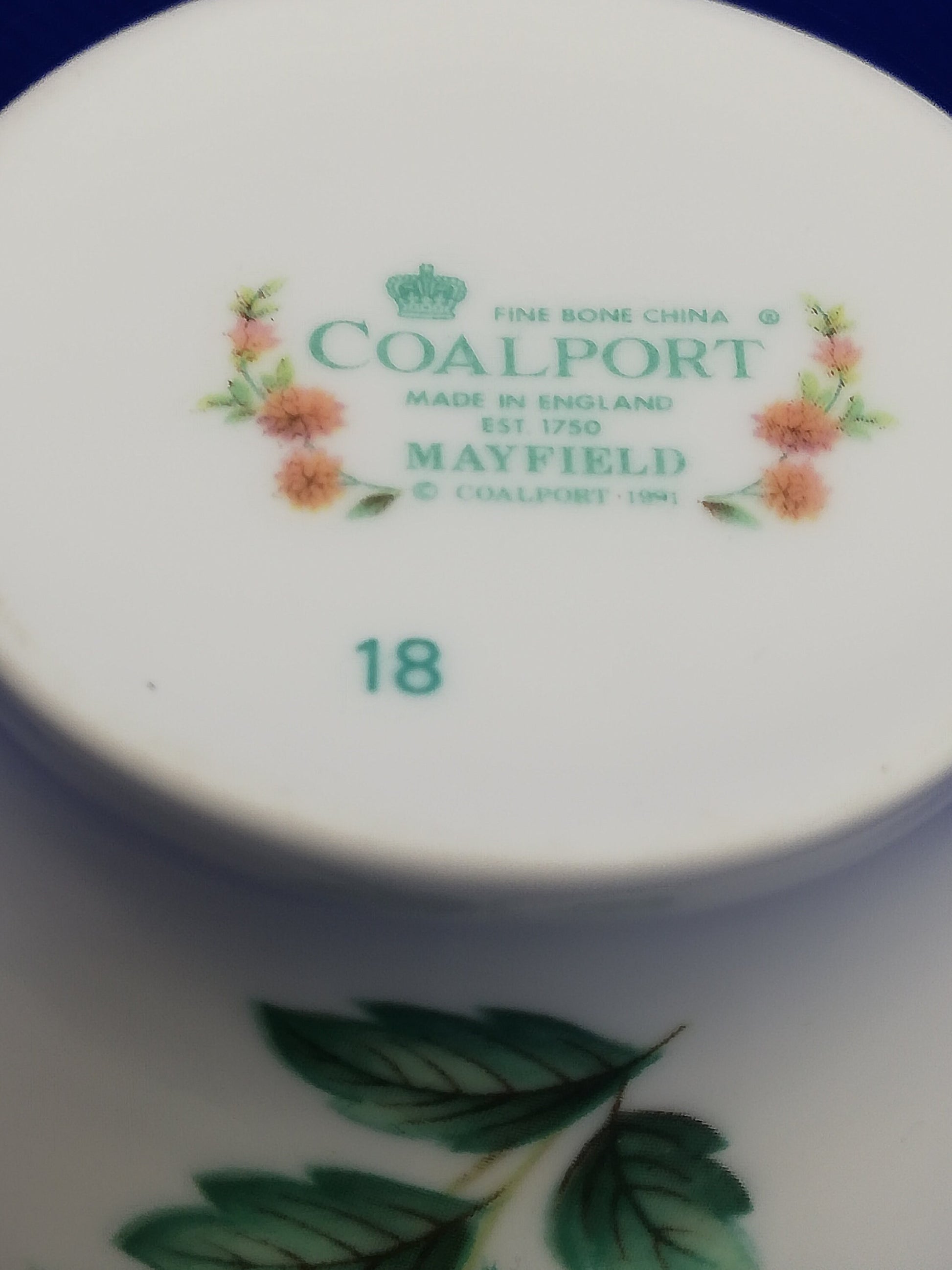 Coalport miniature vase 3" tall Mayfield design