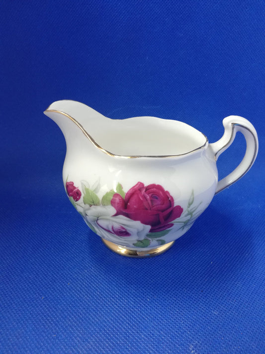 Colclough Bone China Milk / Creamer Jug Rose Design