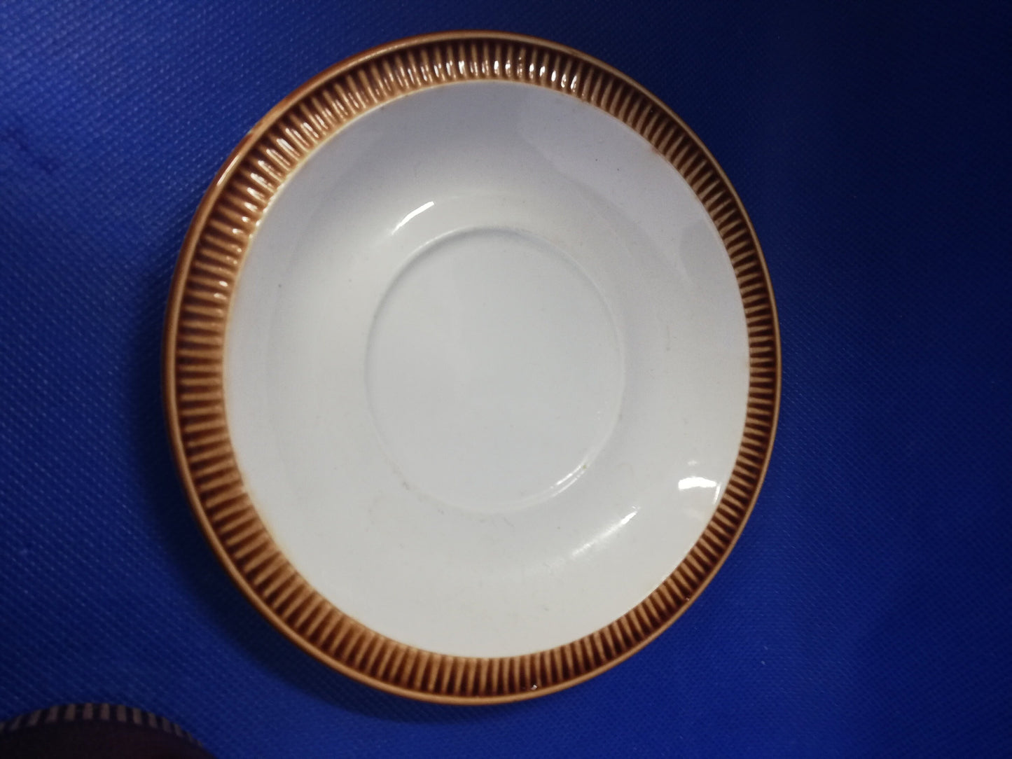 Poole pottery "chestnut brown" cup and saucer - lovely retro look