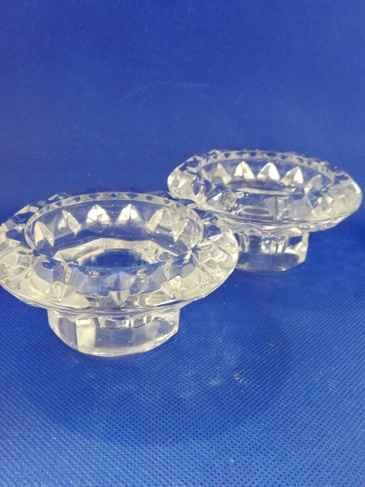 Luminarc vintage clear glass Bolsius candle holders - beautiful condition